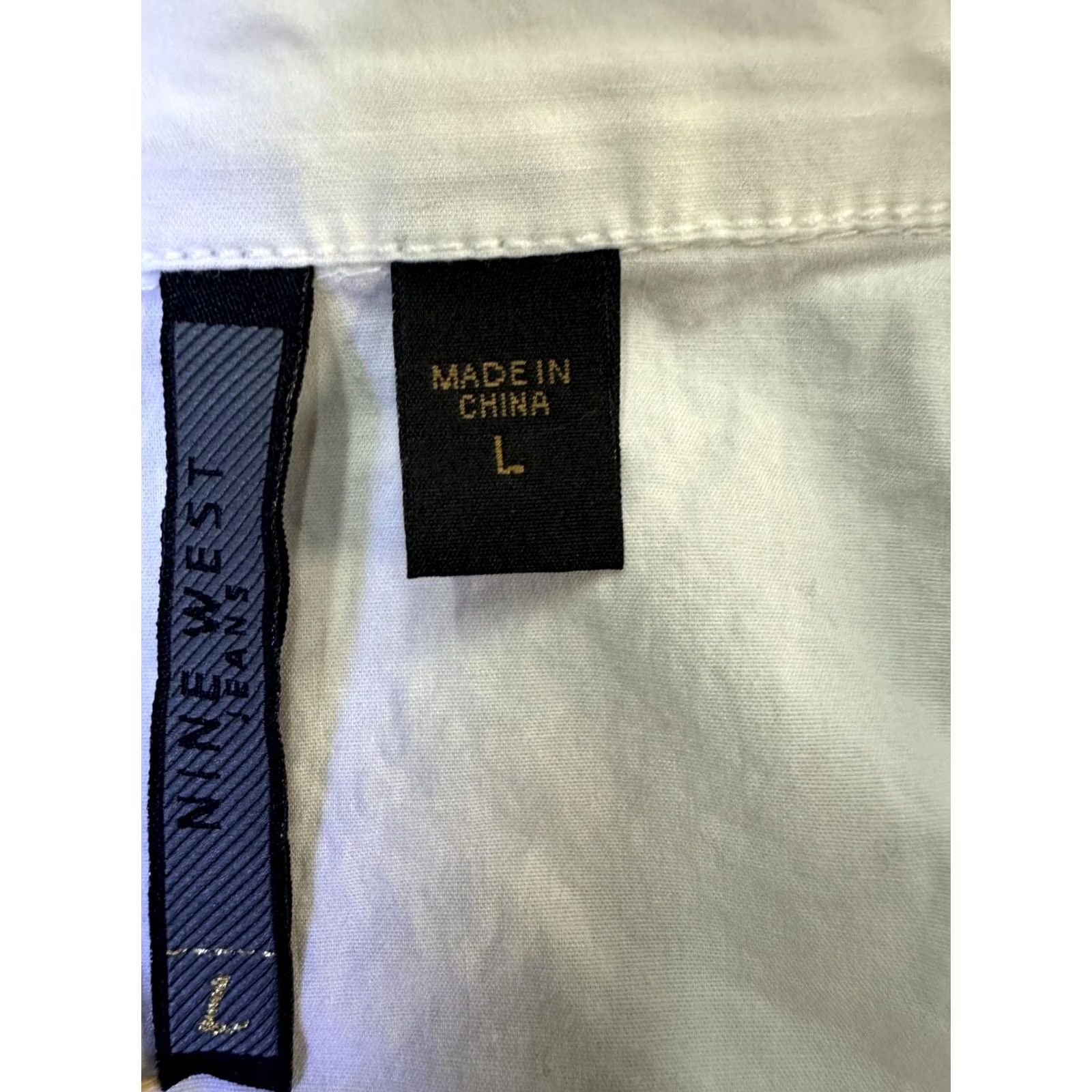 Nine West Nine West Jeans Jacket Womens Large White Twill Snap Front 3/4 Sleeve Short Size 36" / US 14 / IT 50 - 6 Thumbnail