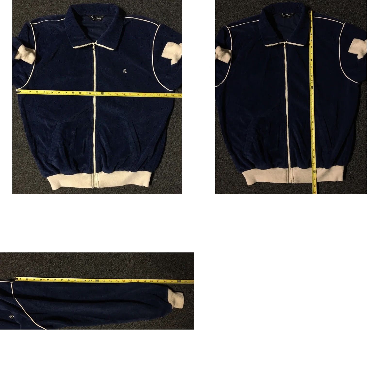 Vintage VINTAGE Pierre Cardin Velour Track Jacket S M Talon Zip Blue Bomber Jacket Mens 70s 80s Grunge Paris Velour Zip Track Jacket Size US S / EU 44-46 / 1 - 8 Thumbnail