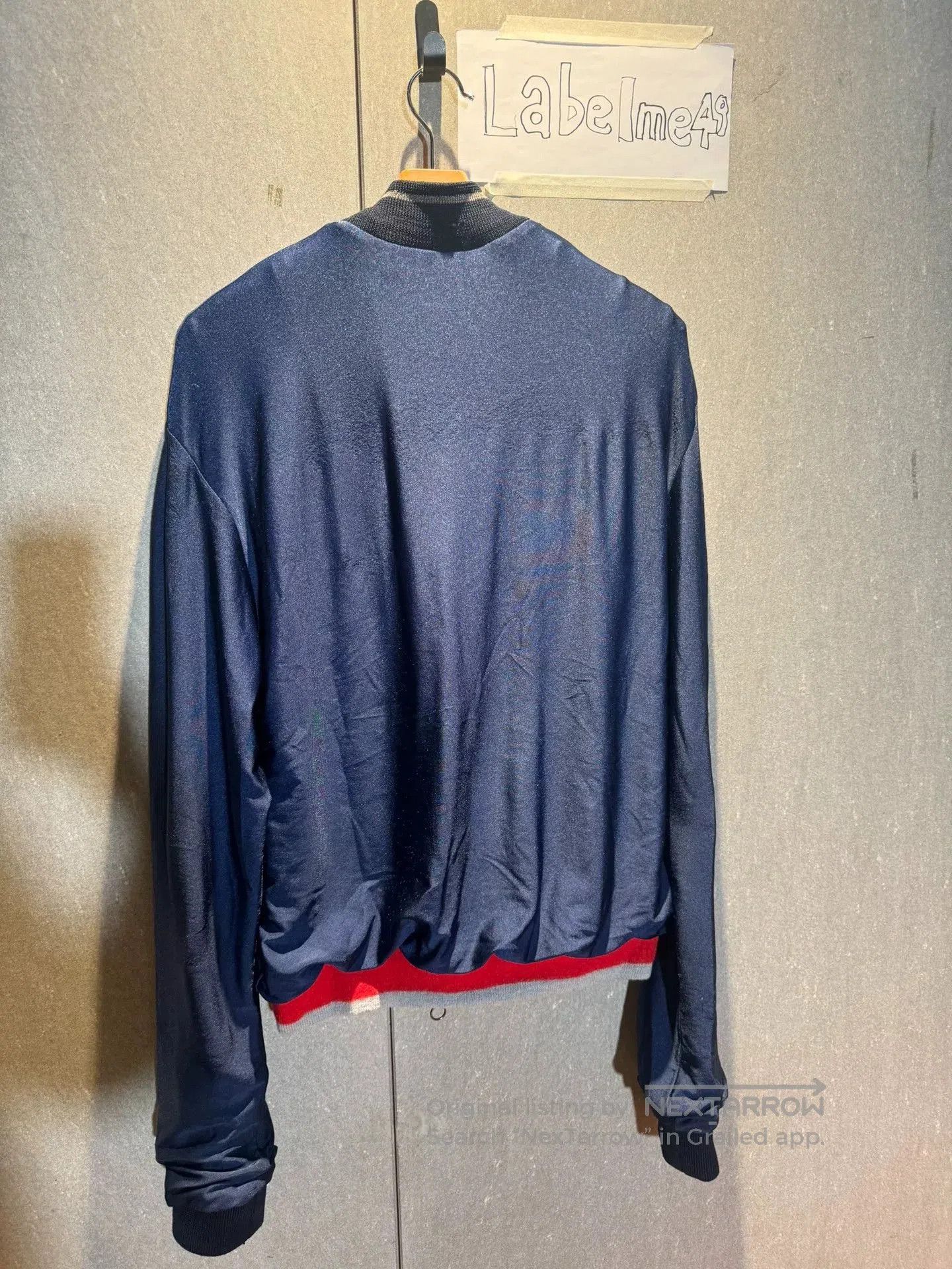Yohji Yamamoto stylish navy and red bomber jacket. Size US L / EU 52-54 / 3 - 4 Thumbnail