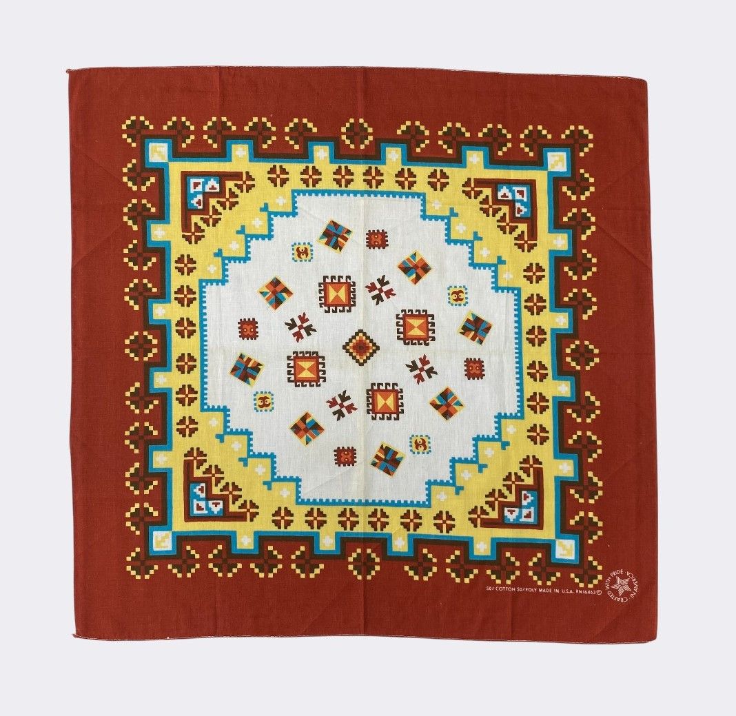 Other Vintage Handkerchief Neckerchief Bandana H006R Size ONE SIZE - 1 Thumbnail