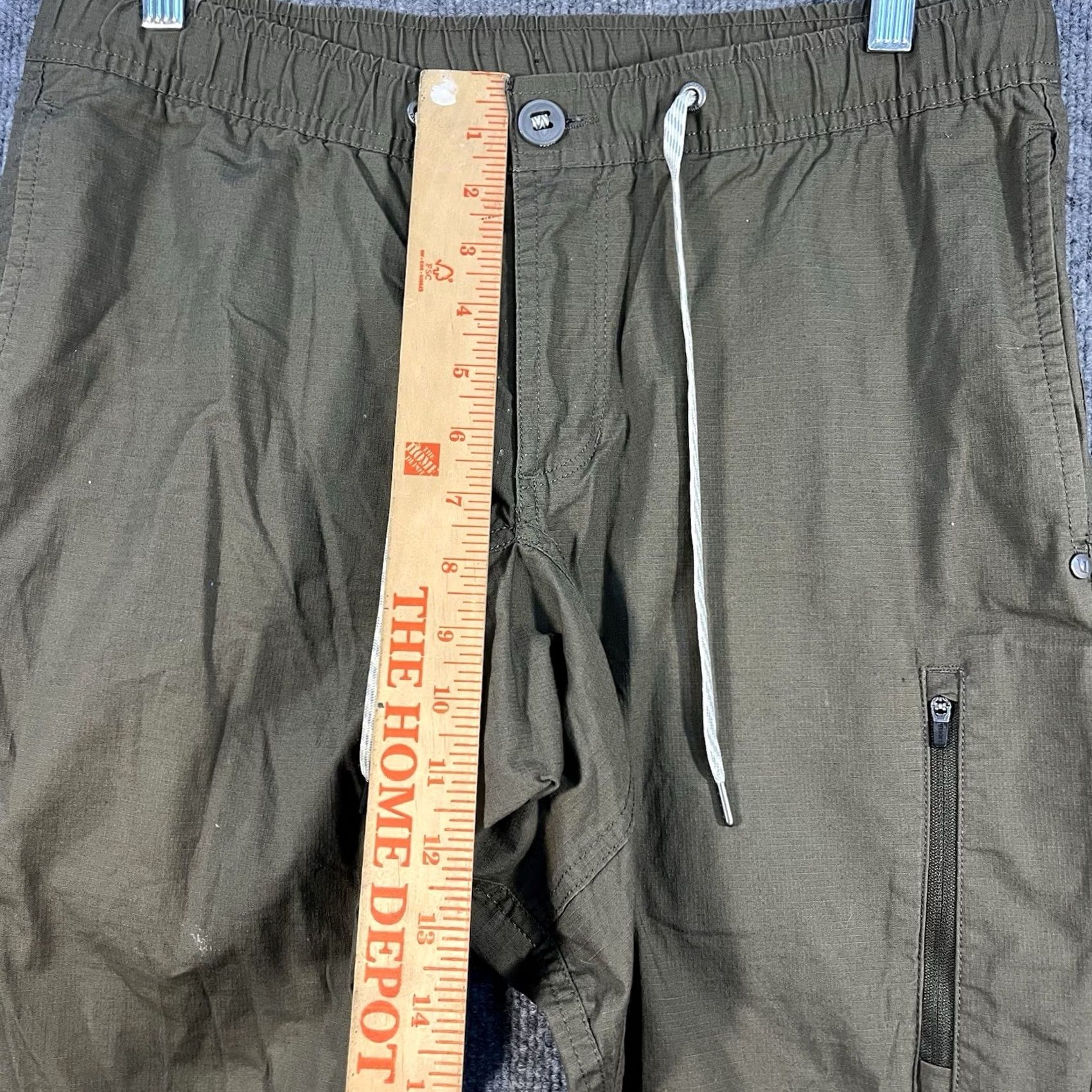 Vuori Vuori Pants Mens M Green Ripstop Tapered Jogger Athletic Zip Pocket Pockets Adjustable Waist Stretch Size US 31 - 3 Thumbnail