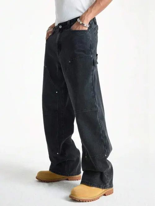 Japanese Brand Modern cargo denim jeans Size US 36 / EU 52 - 1 Thumbnail