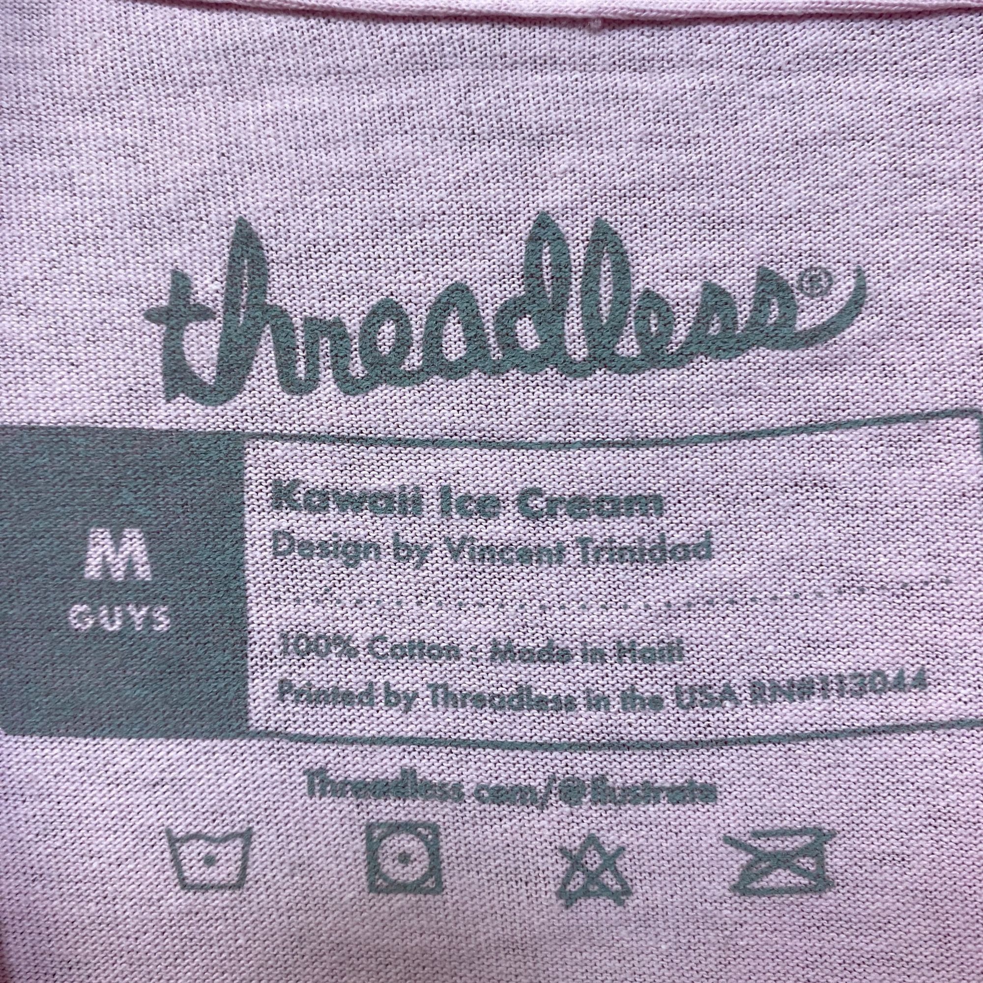 Threadless Kawaii ice cream pink Tshirt size medium Size US M / EU 48-50 / 2 - 4 Thumbnail
