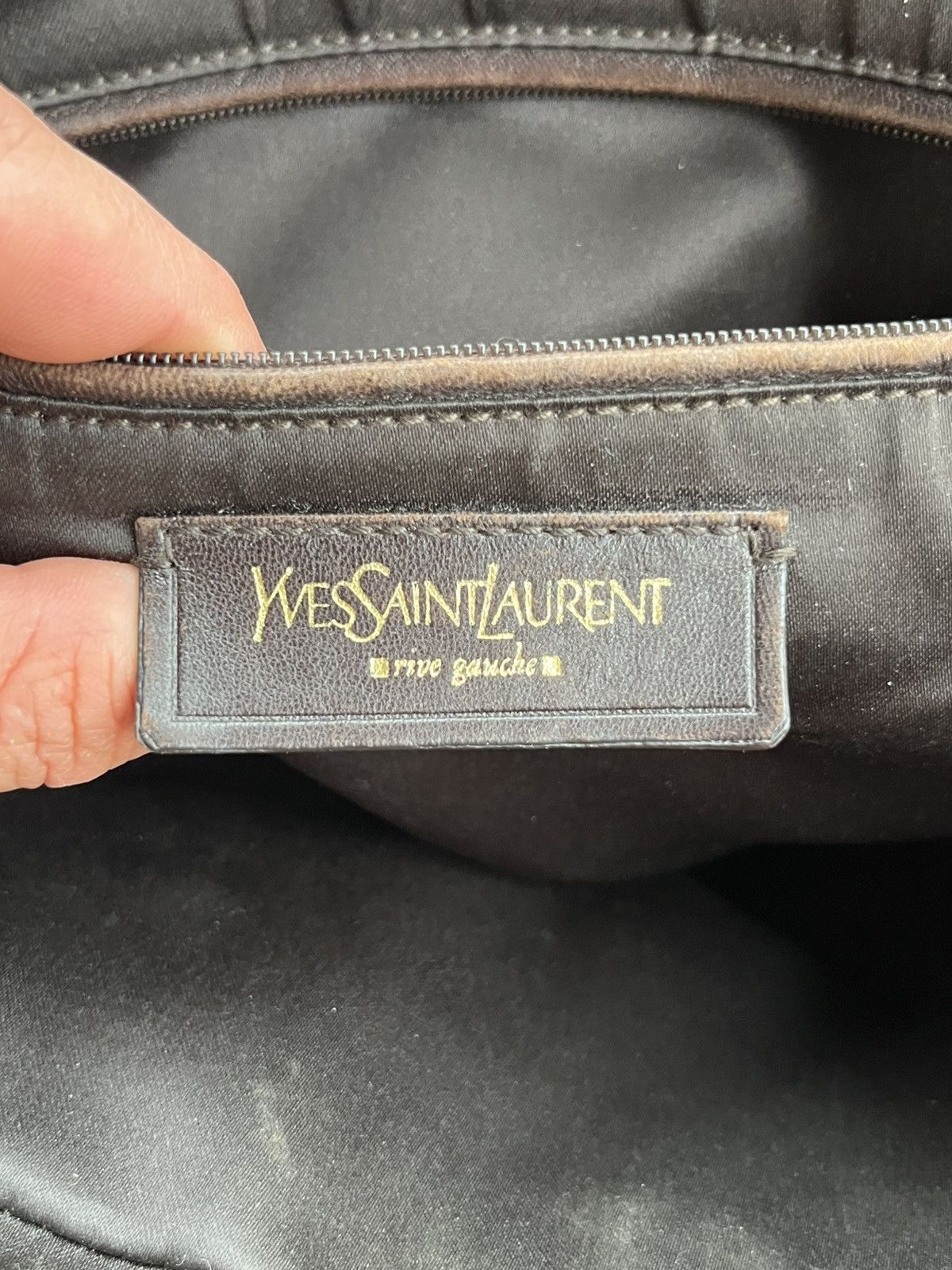 Saint Laurent Paris × Yves Saint Laurent Yves Saint Laurent Rive Gauche YSL Muse Leather Tote Bag Size ONE SIZE - 8 Thumbnail