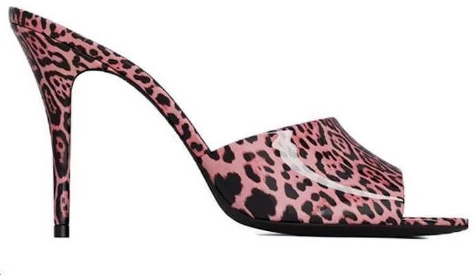 Saint Laurent Paris o1bcso1str1124 La 16 Mules in Leopard Size US 8 / IT 38 - 2 Thumbnail
