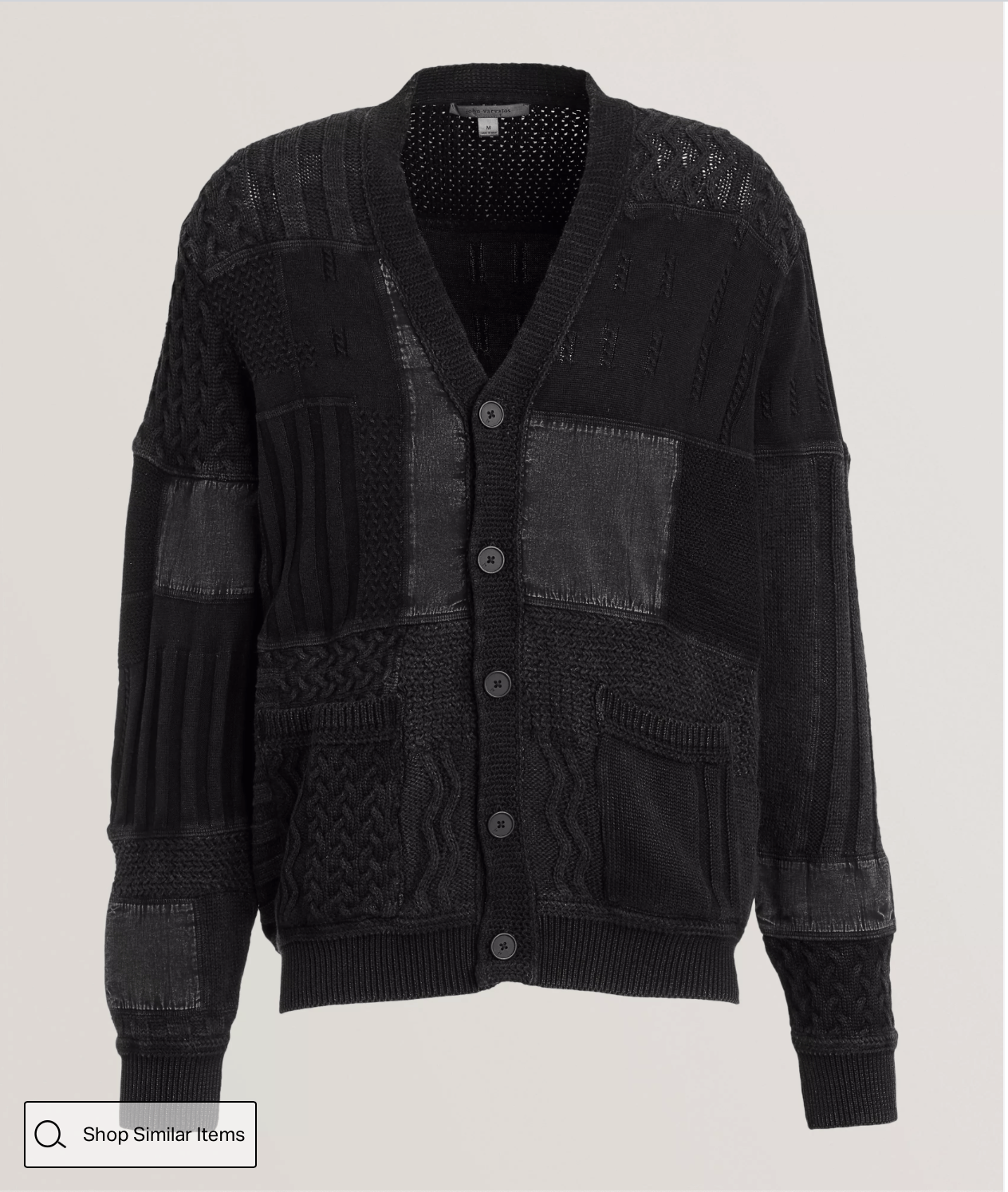 John Varvatos John Varvatos Francis Knit Patchwork Cardigan Size US XXL / EU 58 / 5 - 1 Thumbnail