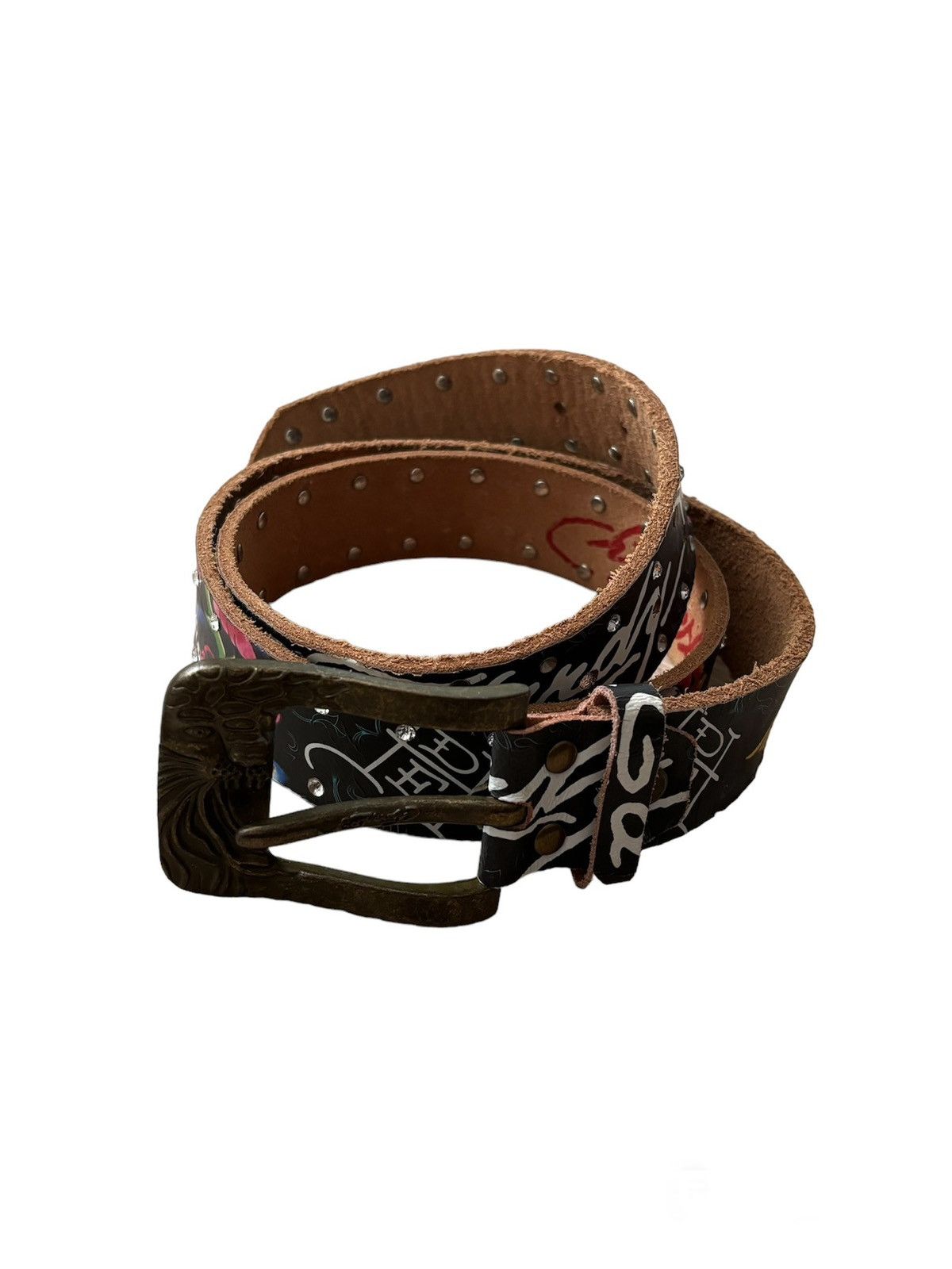 Ed Hardy × Japanese Brand Rare Ed Hardy Y2K Metallic Tiger 