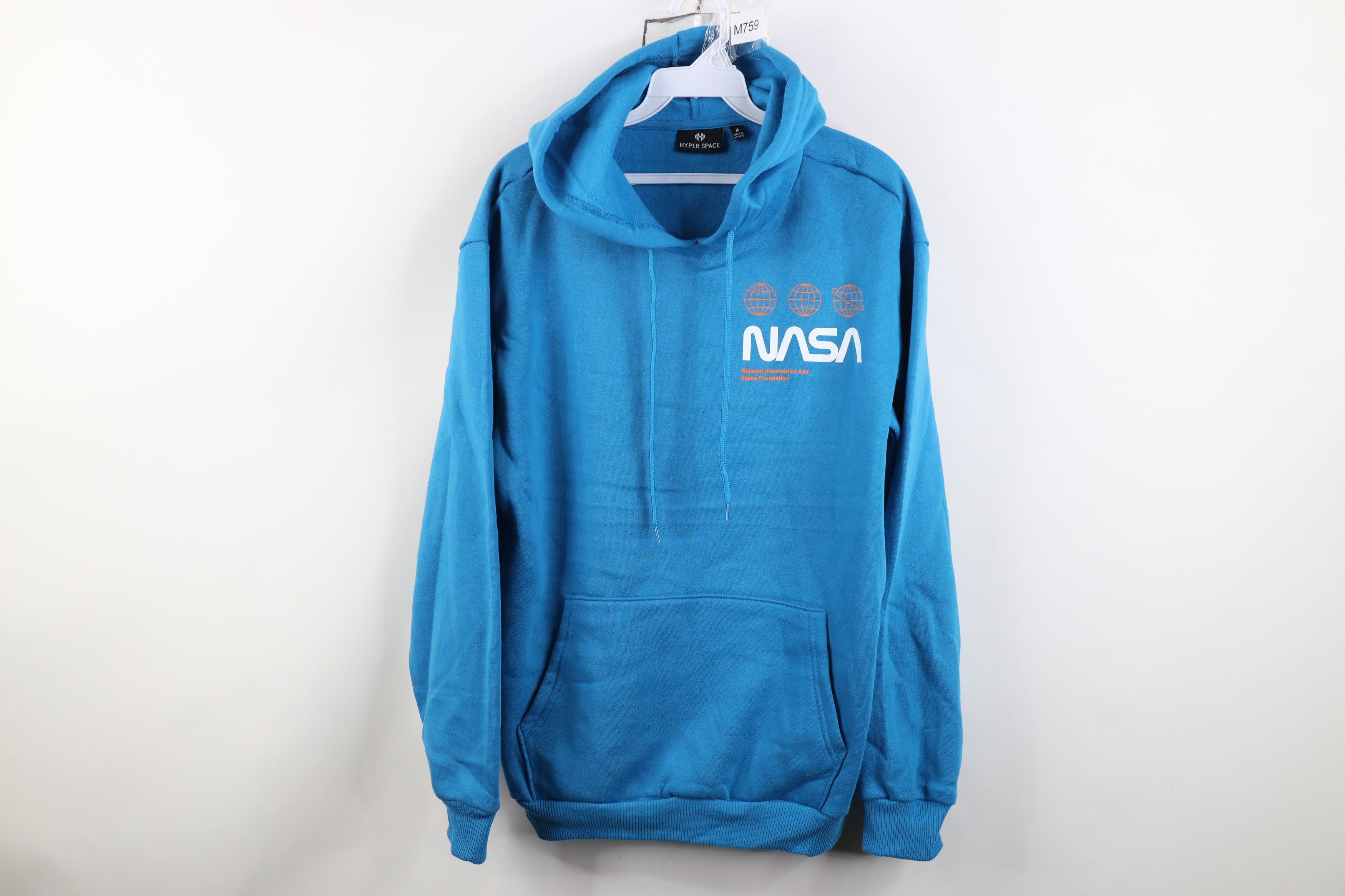 Vintage Vintage Y2K NASA Space Rocket Ship Hoodie Sweatshirt Blue Size US M / EU 48-50 / 2 - 1 Thumbnail