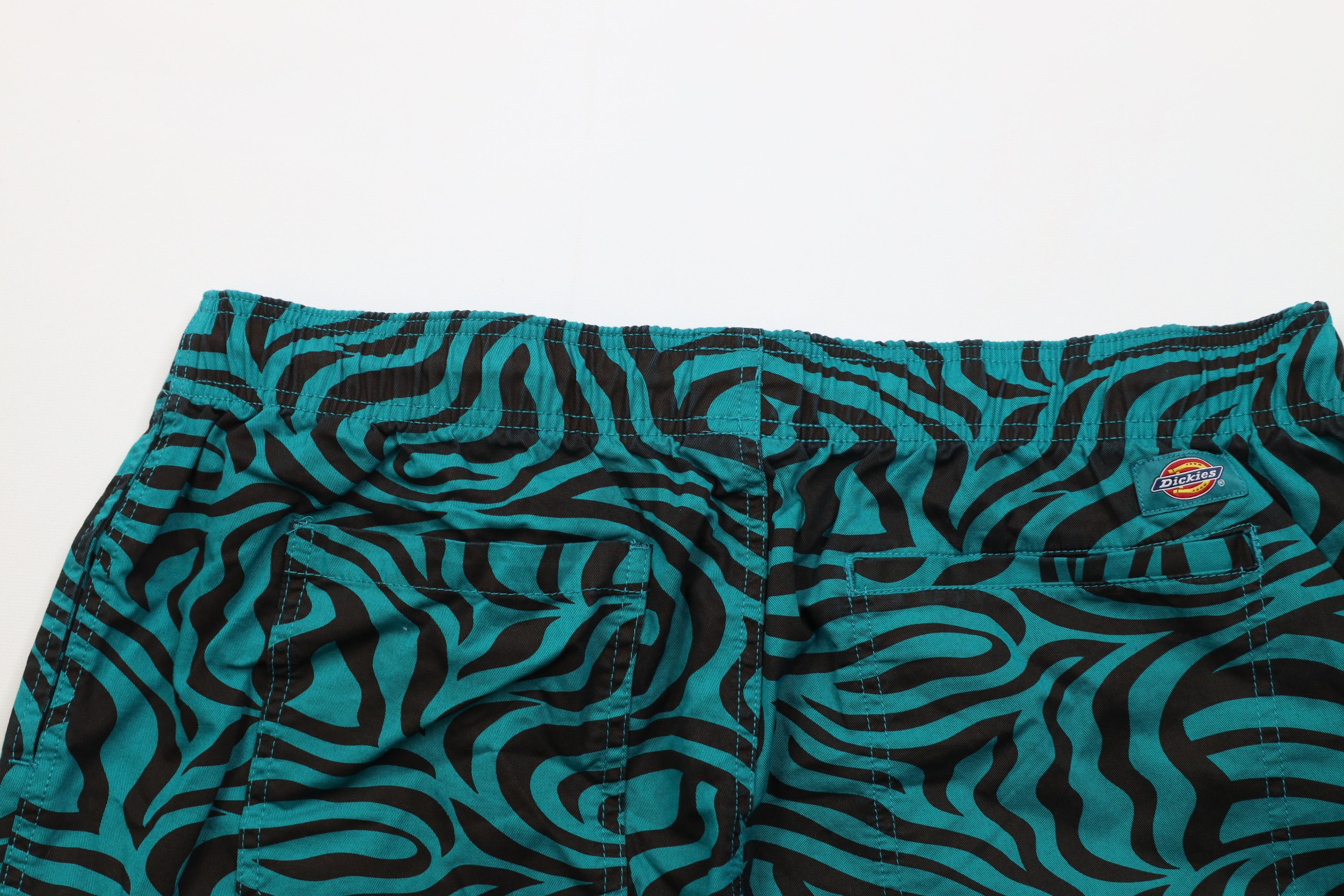 Dickies Deadstock Vintage Y2K Dickies Knee Zebra Stripe Shorts Teal Size US 34 / EU 50 - 9 Thumbnail
