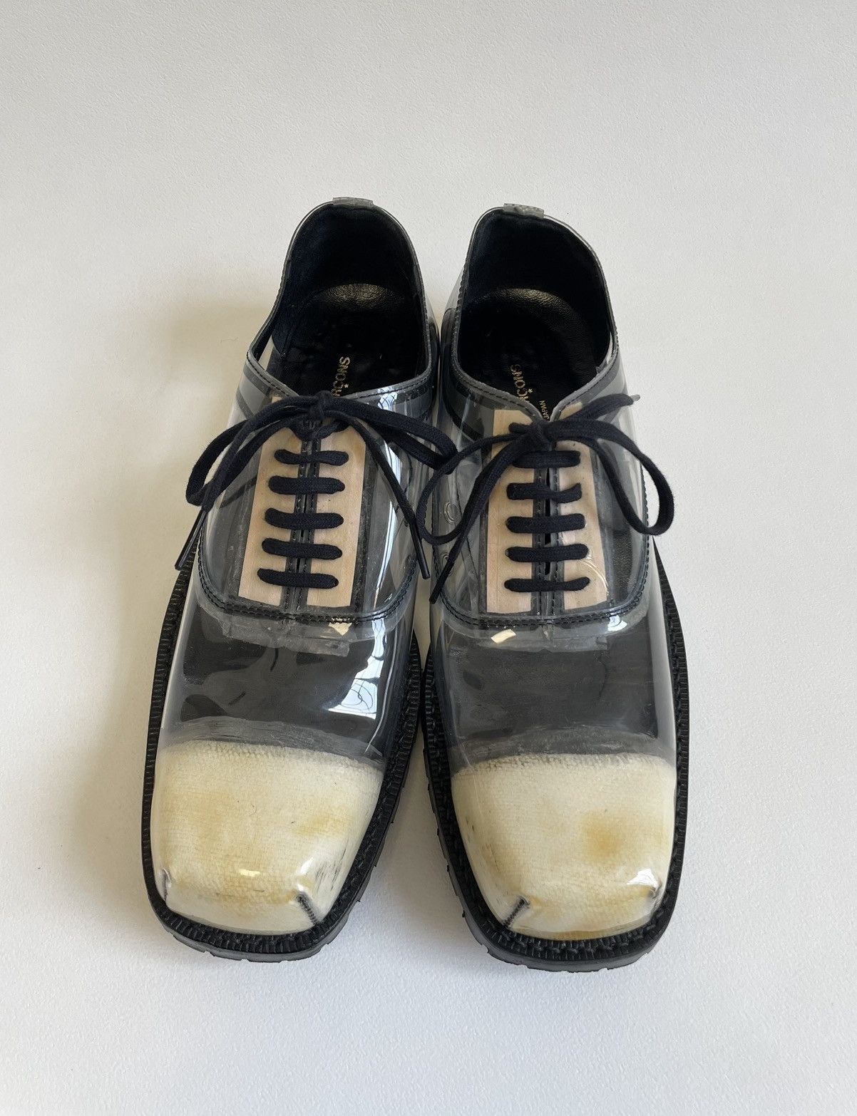 Comme des Garcons A/W 2002 Square Toe PVC Oxford Shoes Size US 8 / IT 38 - 6 Thumbnail