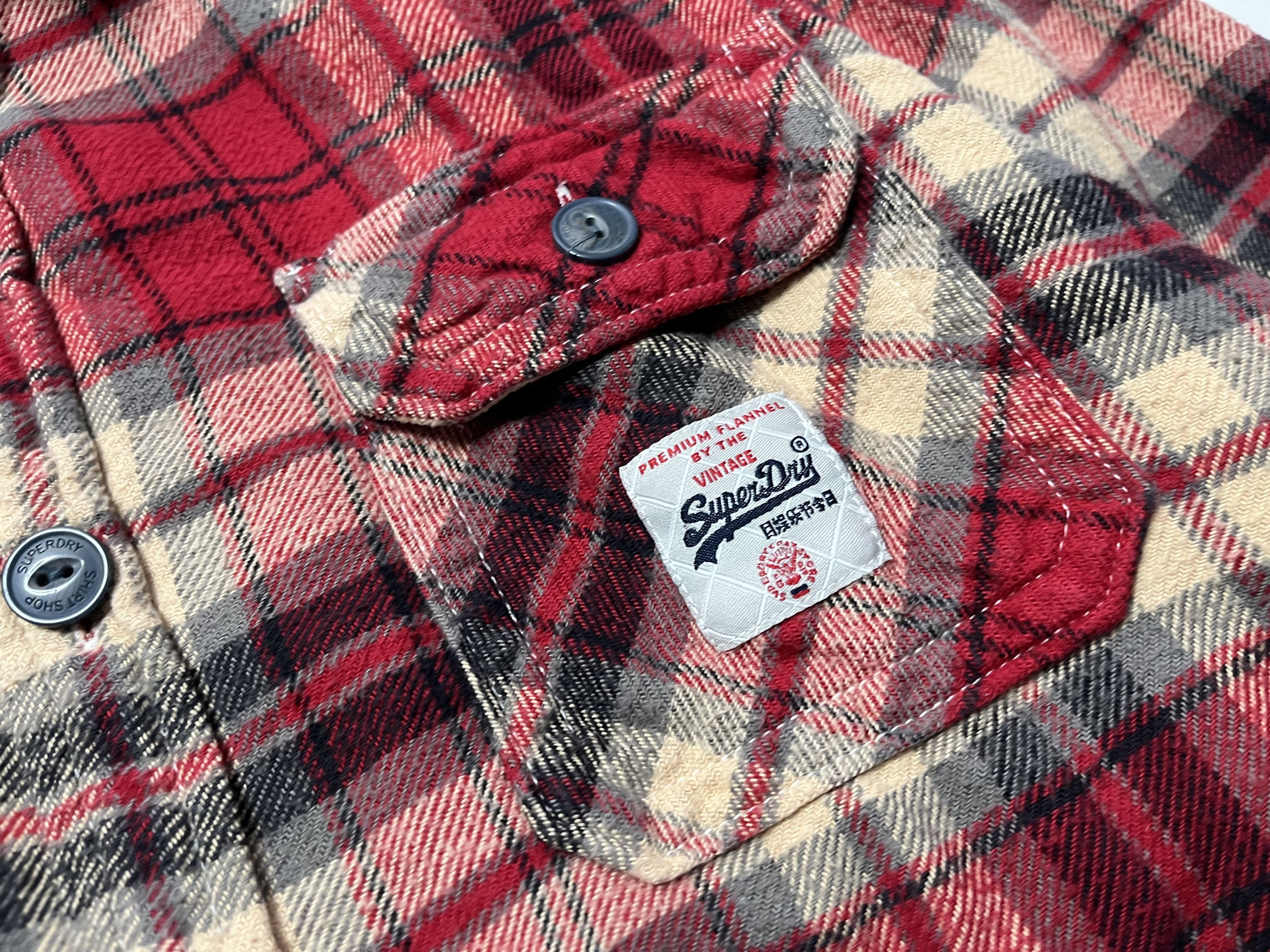 Flannel × Superdry Superdry Premium Flannel by vintage shirt button up Size US L / EU 52-54 / 3 - 7 Thumbnail