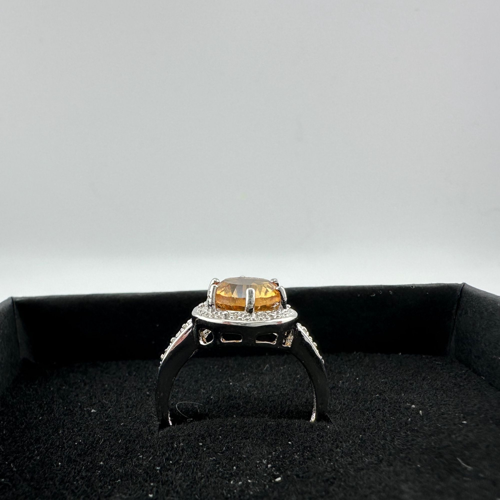 Other Beautiful 2.11 Carat Golden Citrine Ring with Small Diamond Size ONE SIZE - 15 Thumbnail