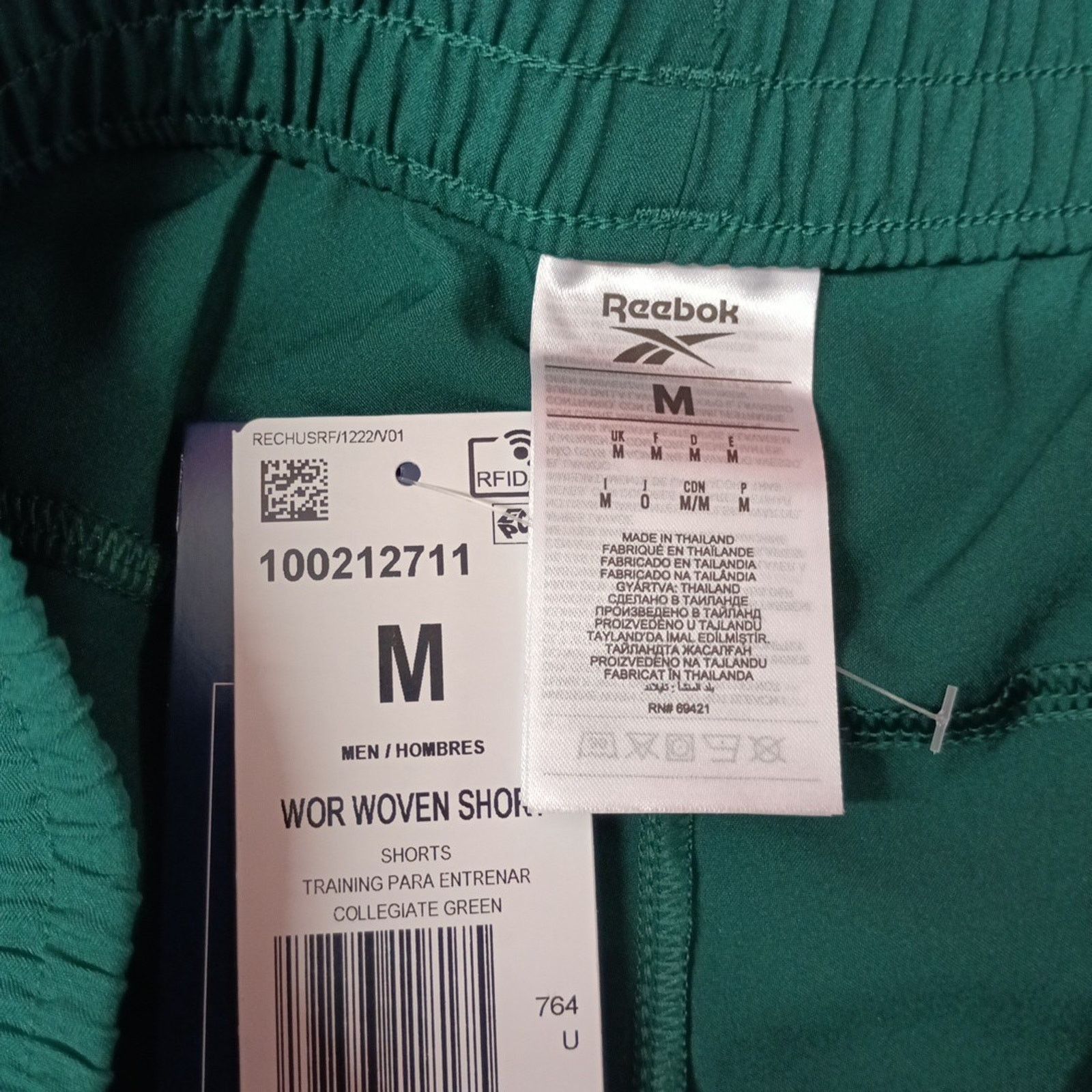 Reebok Reebok Workout Ready Woven Athletic Shorts Mens Size M Green Size US 33 - 4 Thumbnail