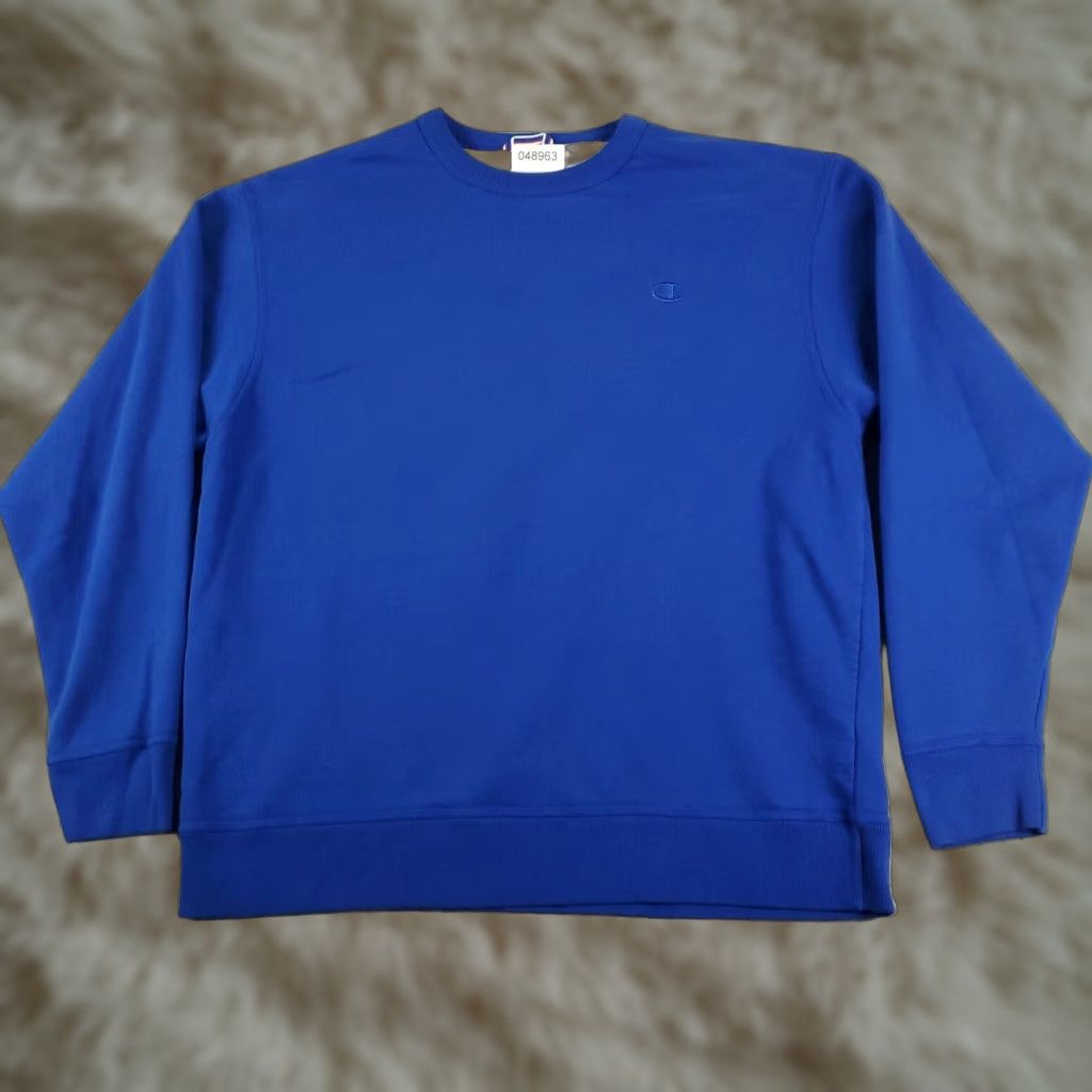Champion Champion Blue Crew Neck Sweater Mens XL Cotton Blend Pullover Size US XL / EU 56 / 4 - 1 Thumbnail