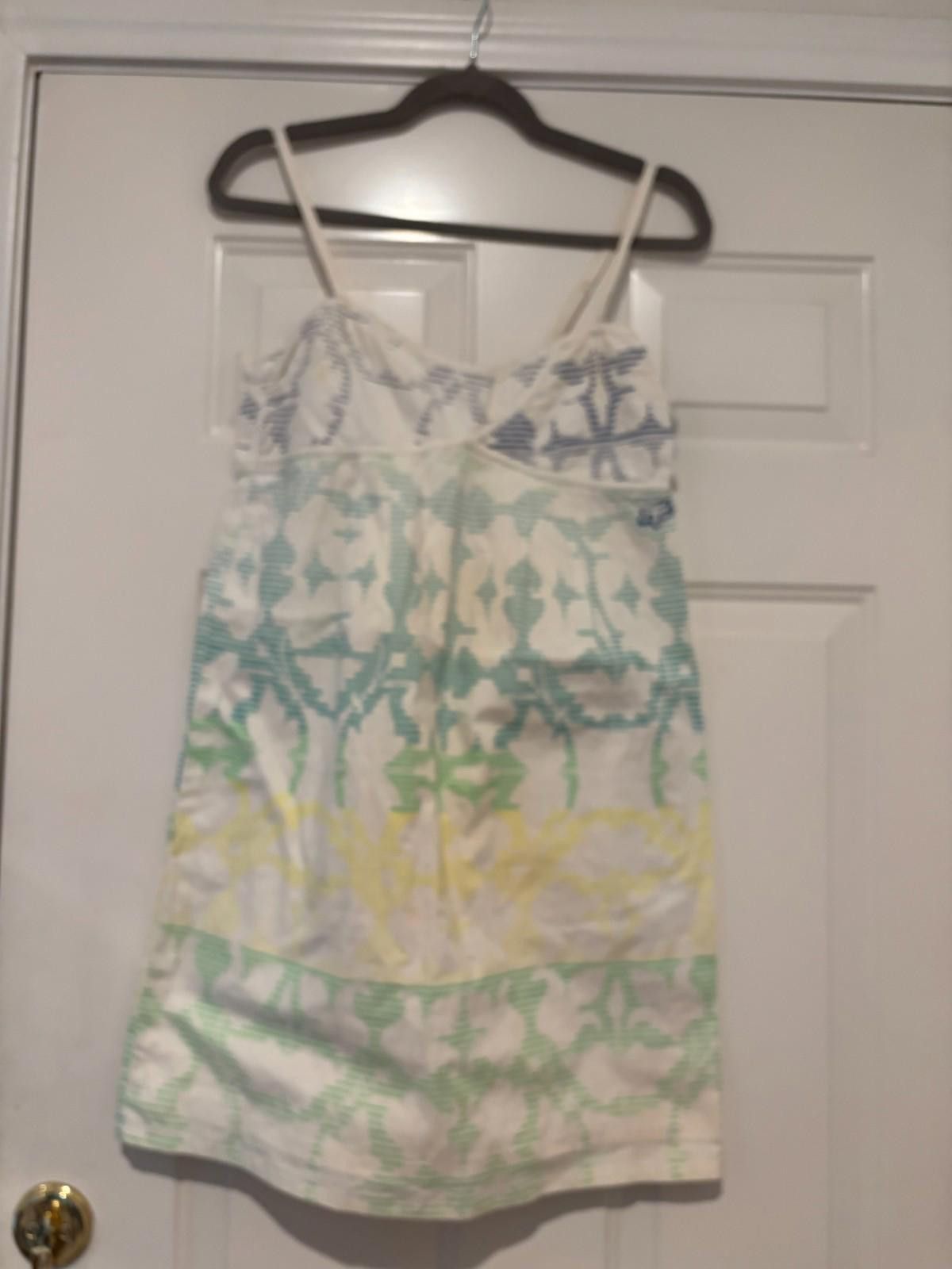 Royal Robbins Womens Roxy size M sundress white with blue and green #128 Size M / US 6-8 / IT 42-44 - 1 Thumbnail