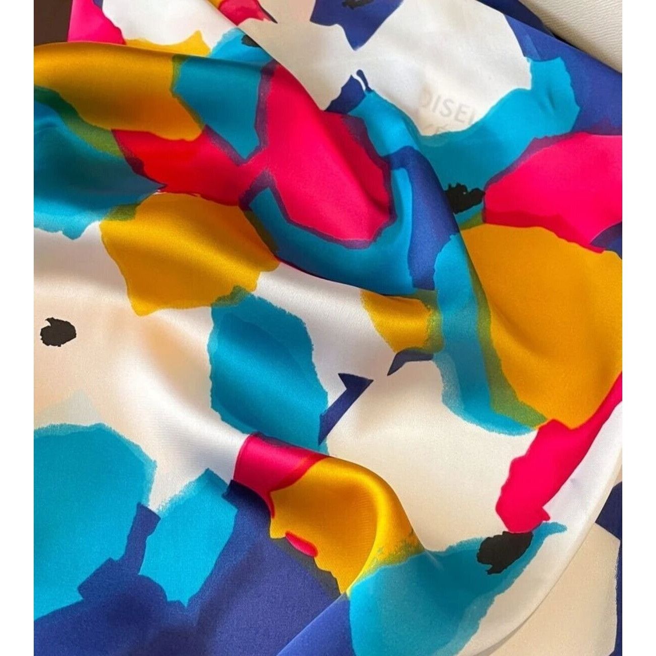 Other ❤️Elegant Bandana Square Scarf Silky Satin Soft Bright Blue Size ONE SIZE - 4 Thumbnail