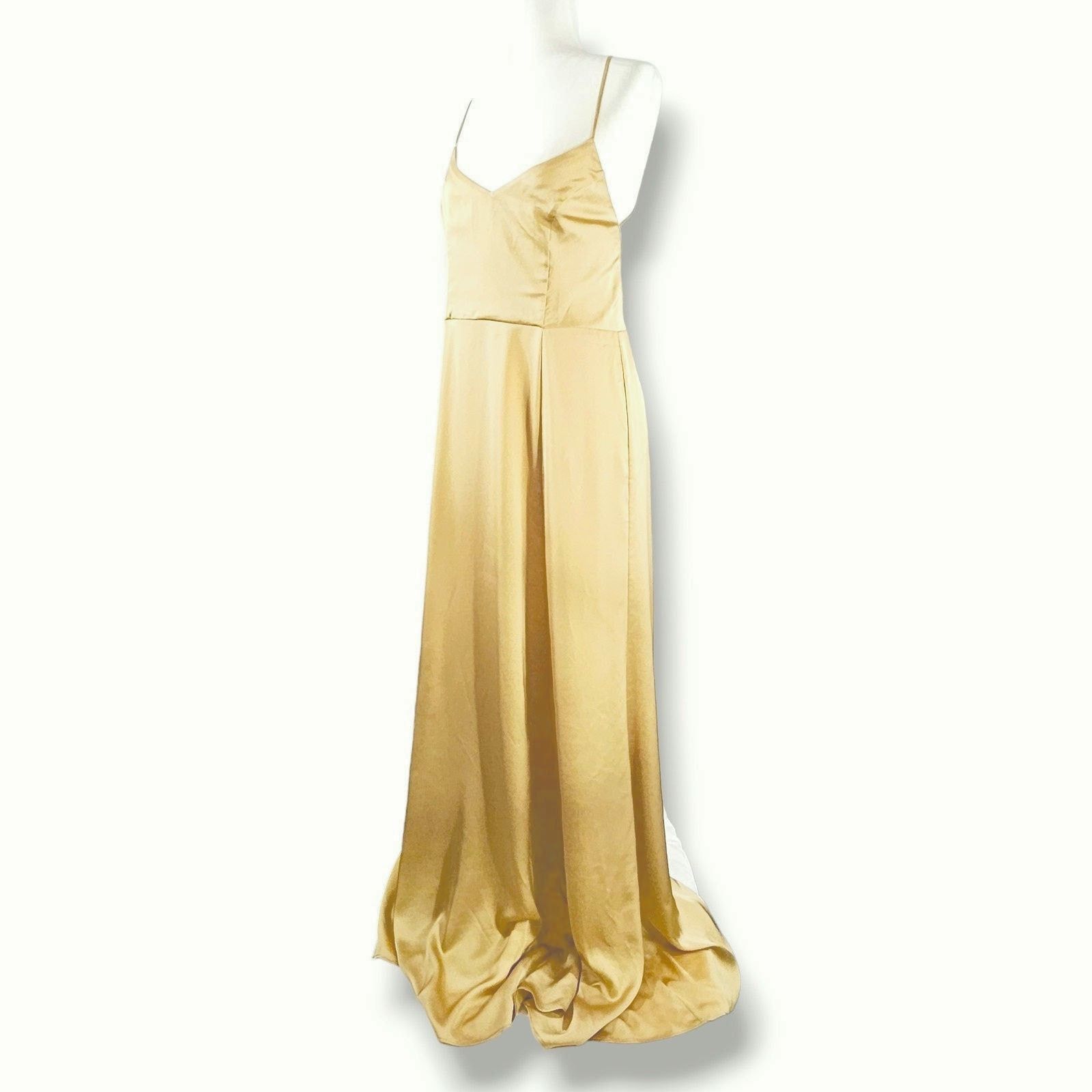 Show Me Your MuMu NWT Show Me Your MuMu Godshaw Goddess Gown Sz. XL Gold Satin Size XL / US 12-14 / IT 48-50 - 4 Thumbnail