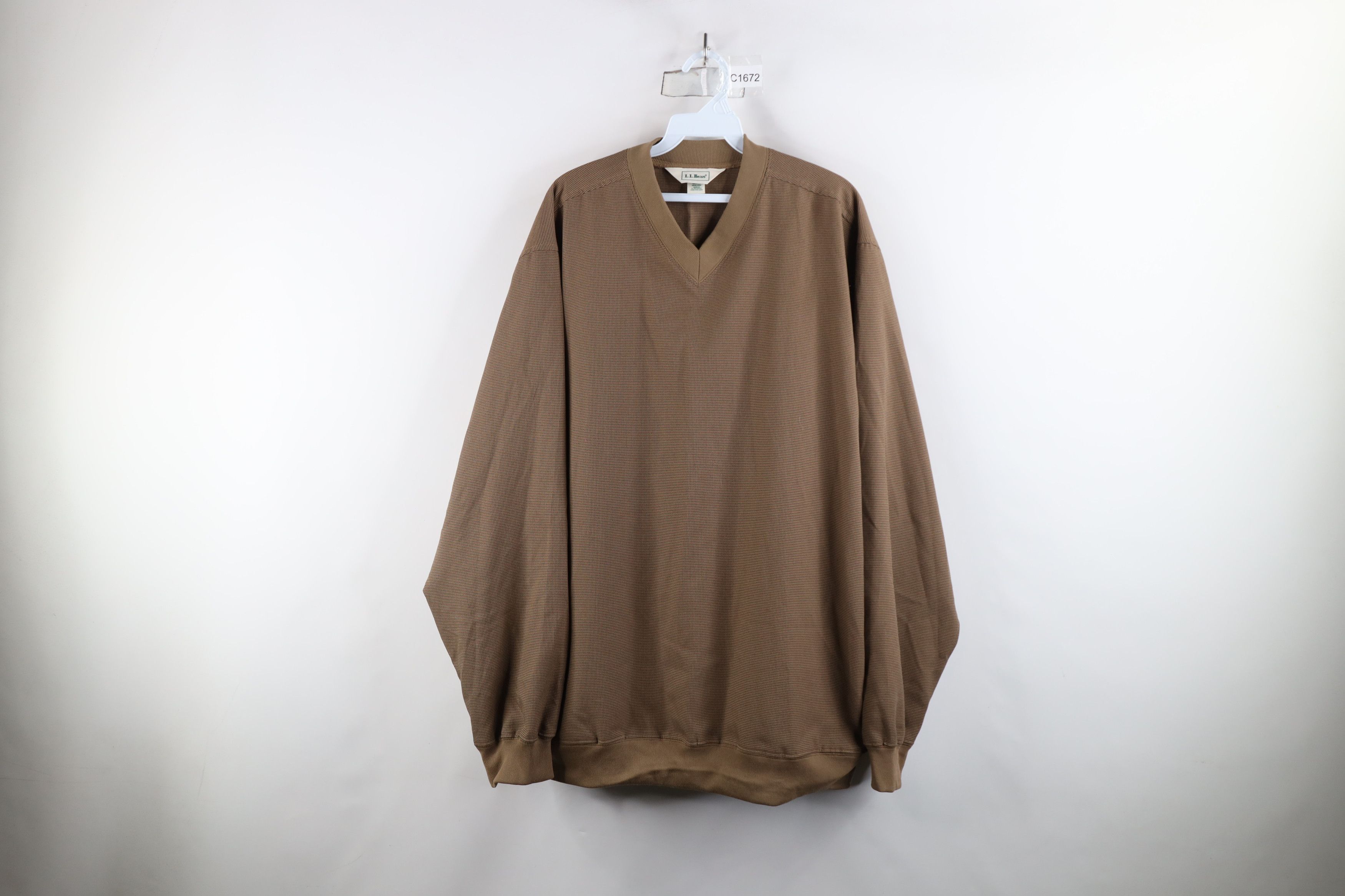 L.L. Bean × Vintage Vintage 90s LL Bean Houndstooth Pullover Windbreaker Jacket Size US L / EU 52-54 / 3 - 1 Thumbnail