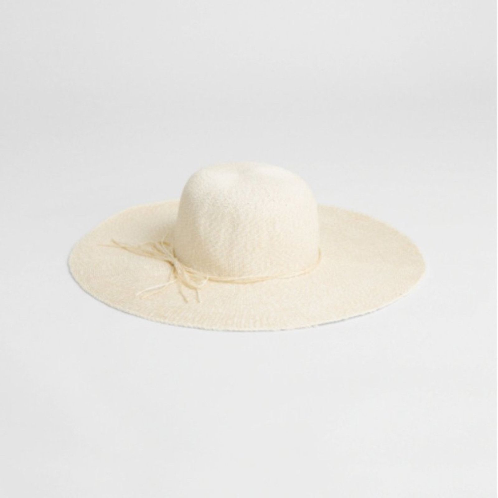 Gap GAP Factory Beige Tie Straw Hat Size ONE SIZE - 1 Thumbnail