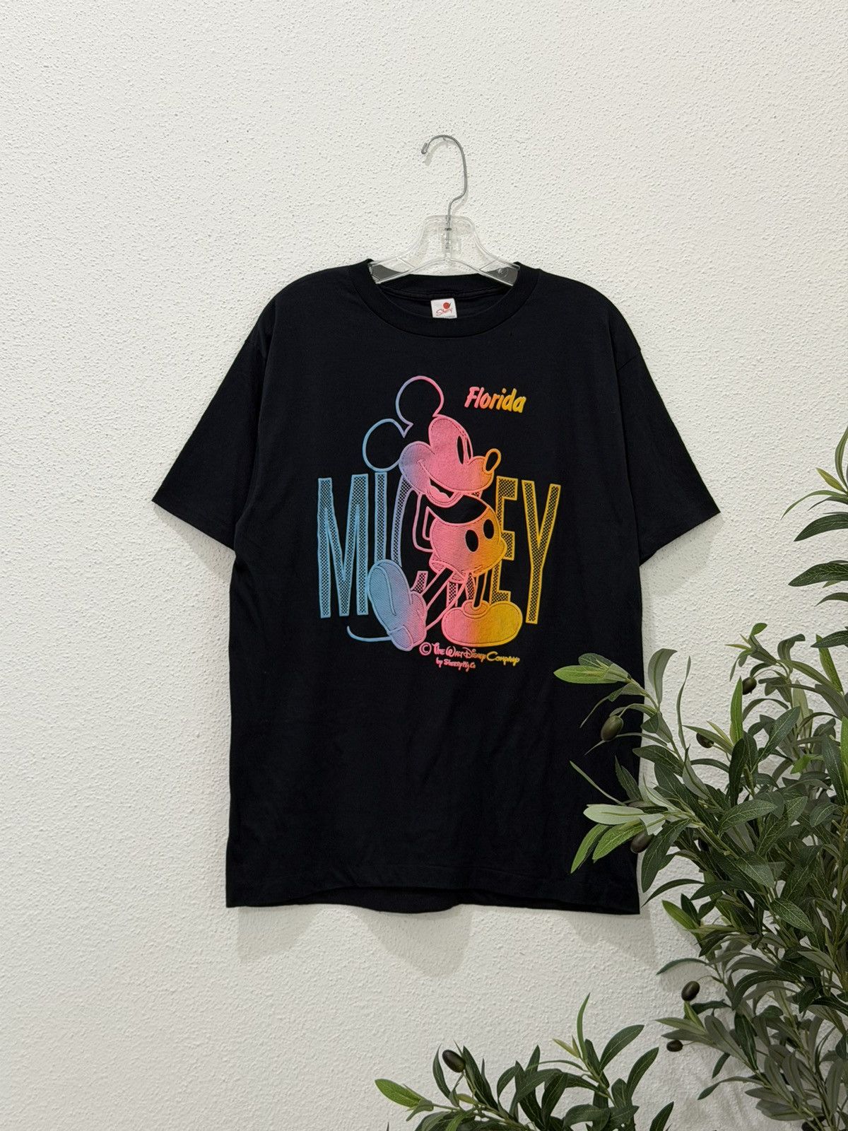 Disney Vintage 80s Mickey Mouse Florida Large Walt Disney DSWoT USA Size US L / EU 52-54 / 3 - 1 Thumbnail