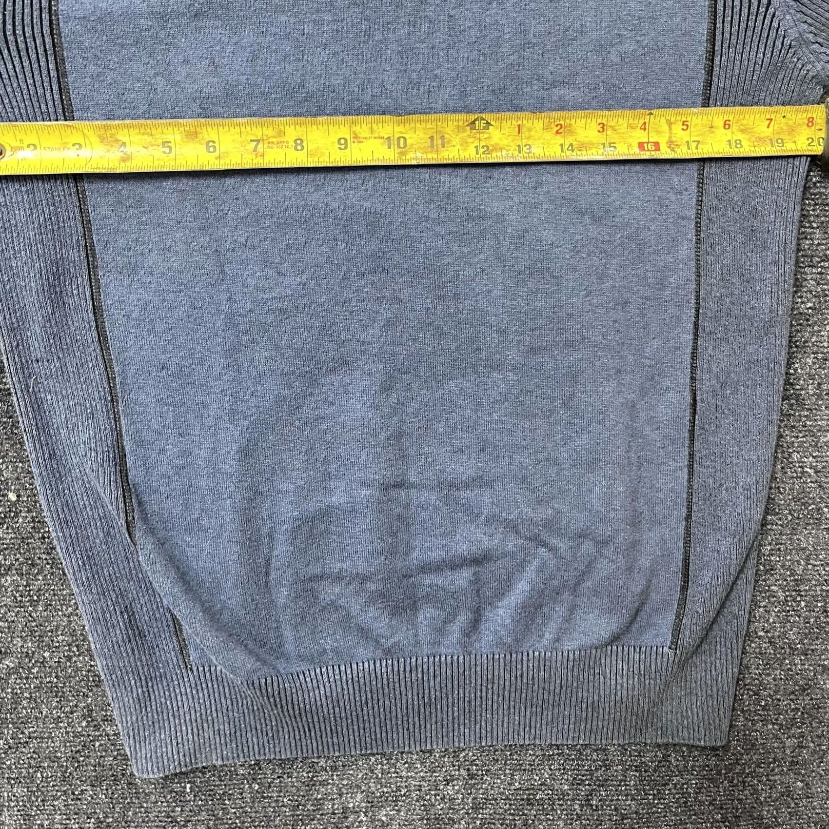 BKE BKE Sweater Mens M Blue Quarter Zip Mock Neck Athletic Fit Ribbed Pullover Size US M / EU 48-50 / 2 - 3 Thumbnail