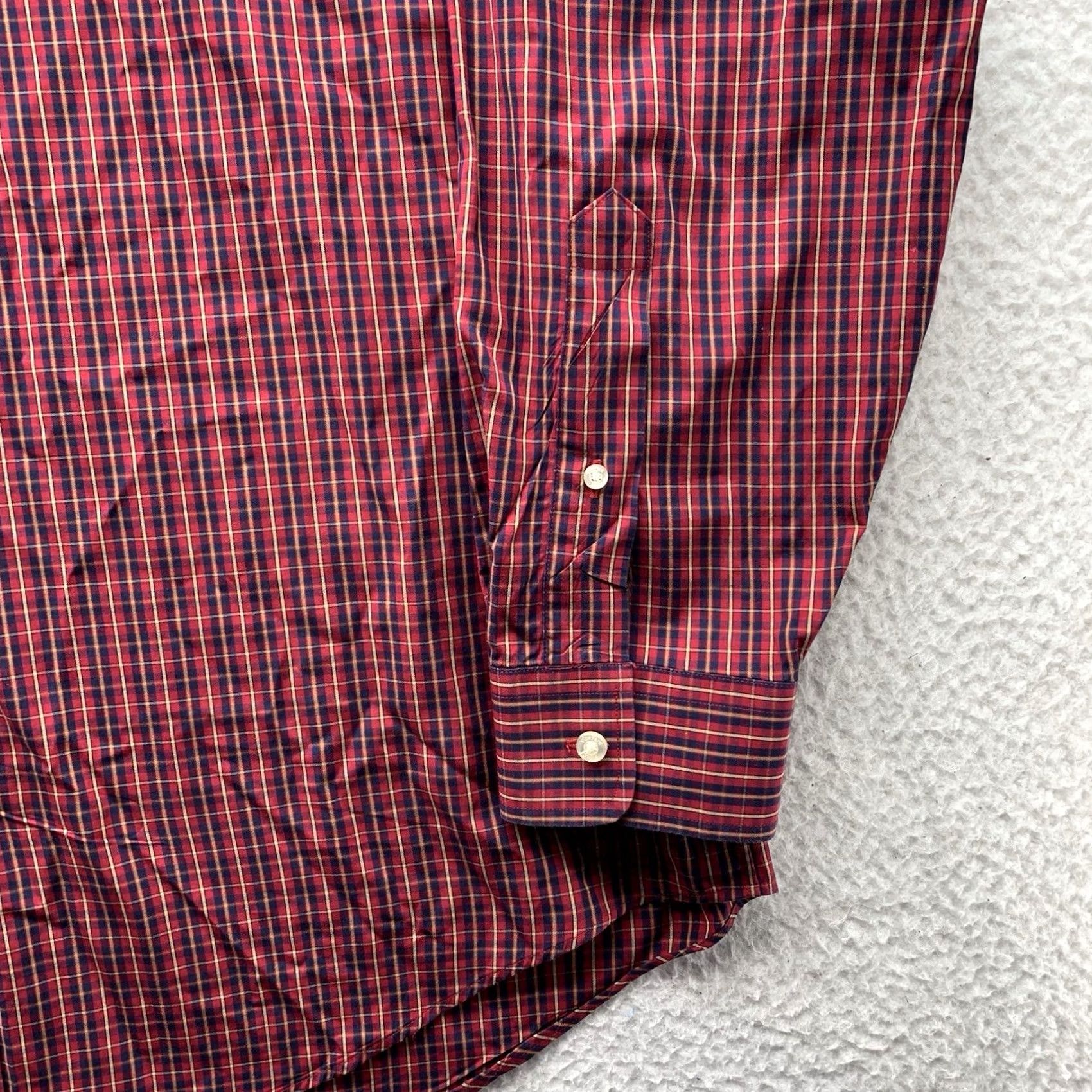 Vineyard Vines Vineyard Vines Whale Shirt Mens Large Red Blue Yellow Plaid Preppy Relaxed Fit Size US L / EU 52-54 / 3 - 2 Thumbnail