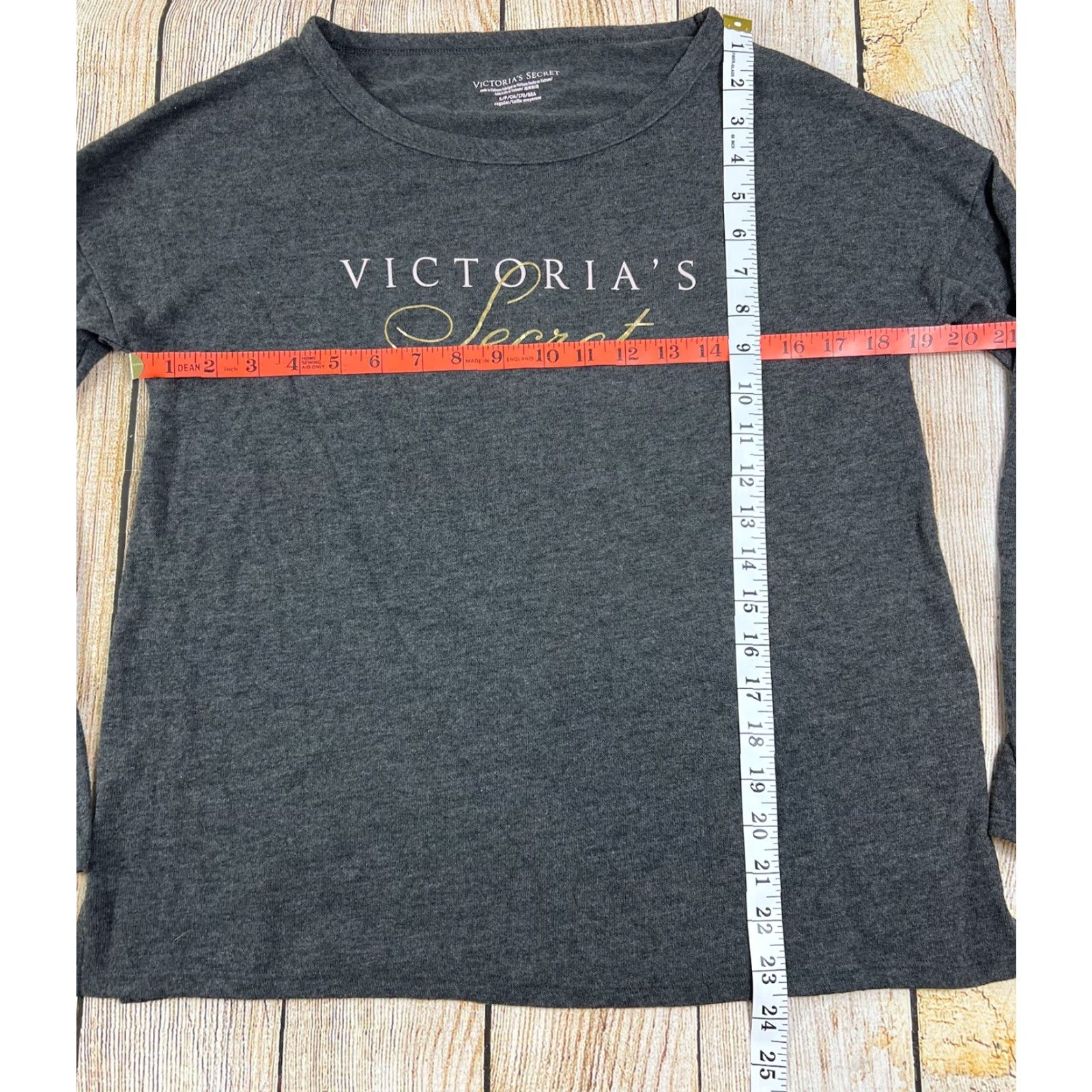 Victoria's Secret Victoria’s Secret Shirt Long Sleeve Grey S Women Round Neck Cotton Basic Small Size S / US 4 / IT 40 - 4 Thumbnail