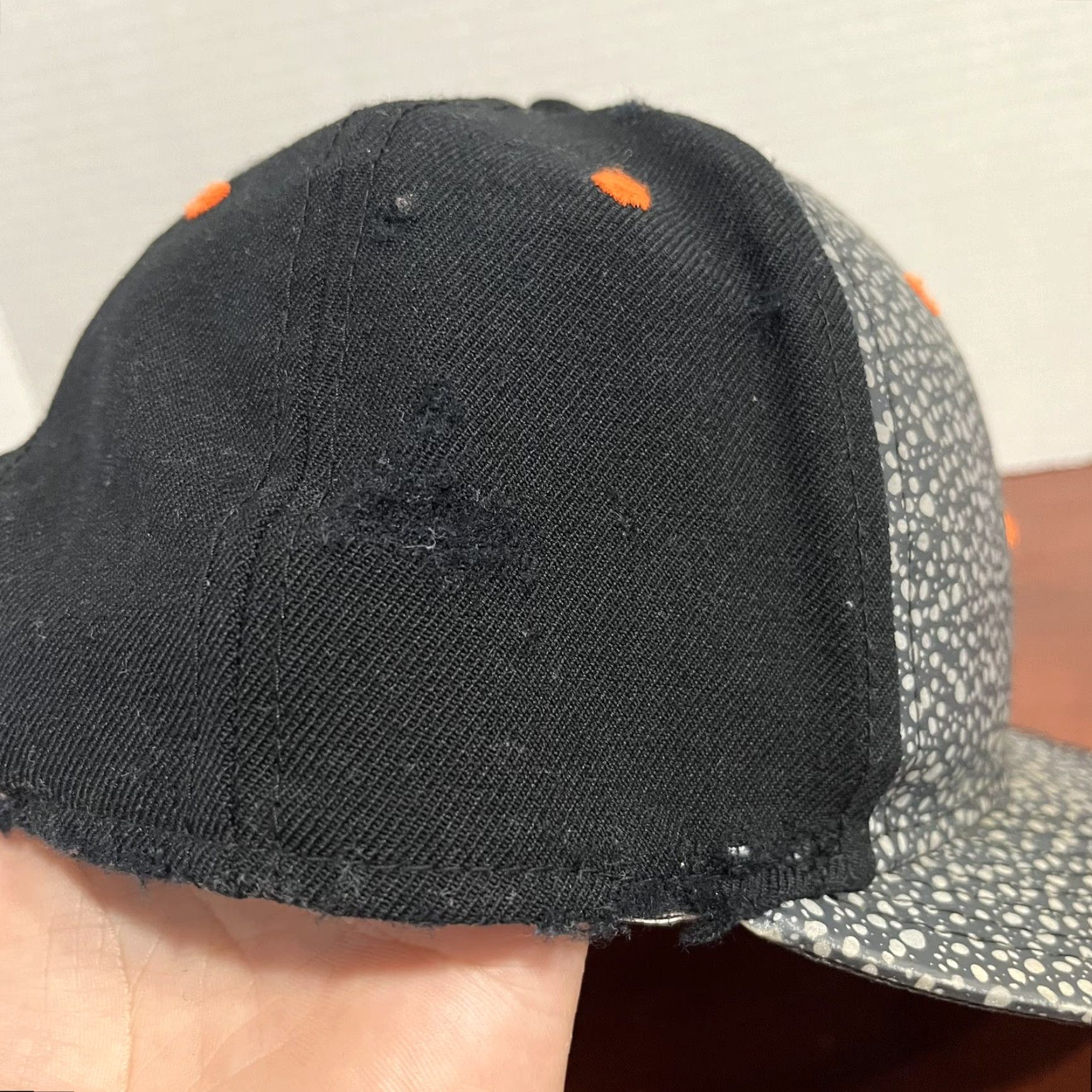 Nike Nike Hat Snapback Adjustable Penny Hardaway Orange Black Foamposite Cap Men One Size Black Colorful Sports Casual Size ONE SIZE - 4 Thumbnail