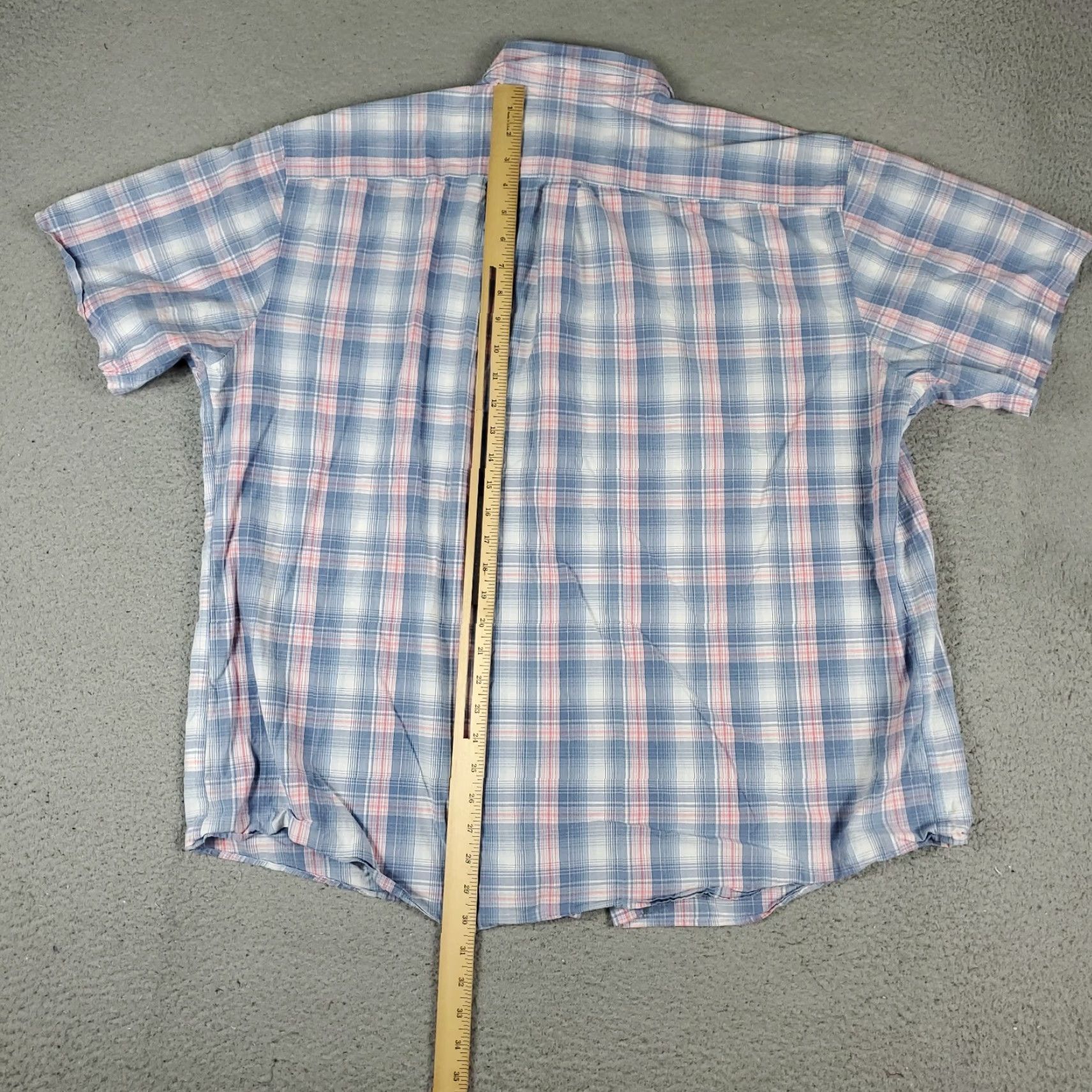 Peter Millar Peter Millar Shirt Mens 2XL Blue Plaid Casual Button Up Short Sleeve Shirt Mens Casual Button-Up 2XL Blue Plaid Peter Millar Size US XXL / EU 58 / 5 - 3 Thumbnail