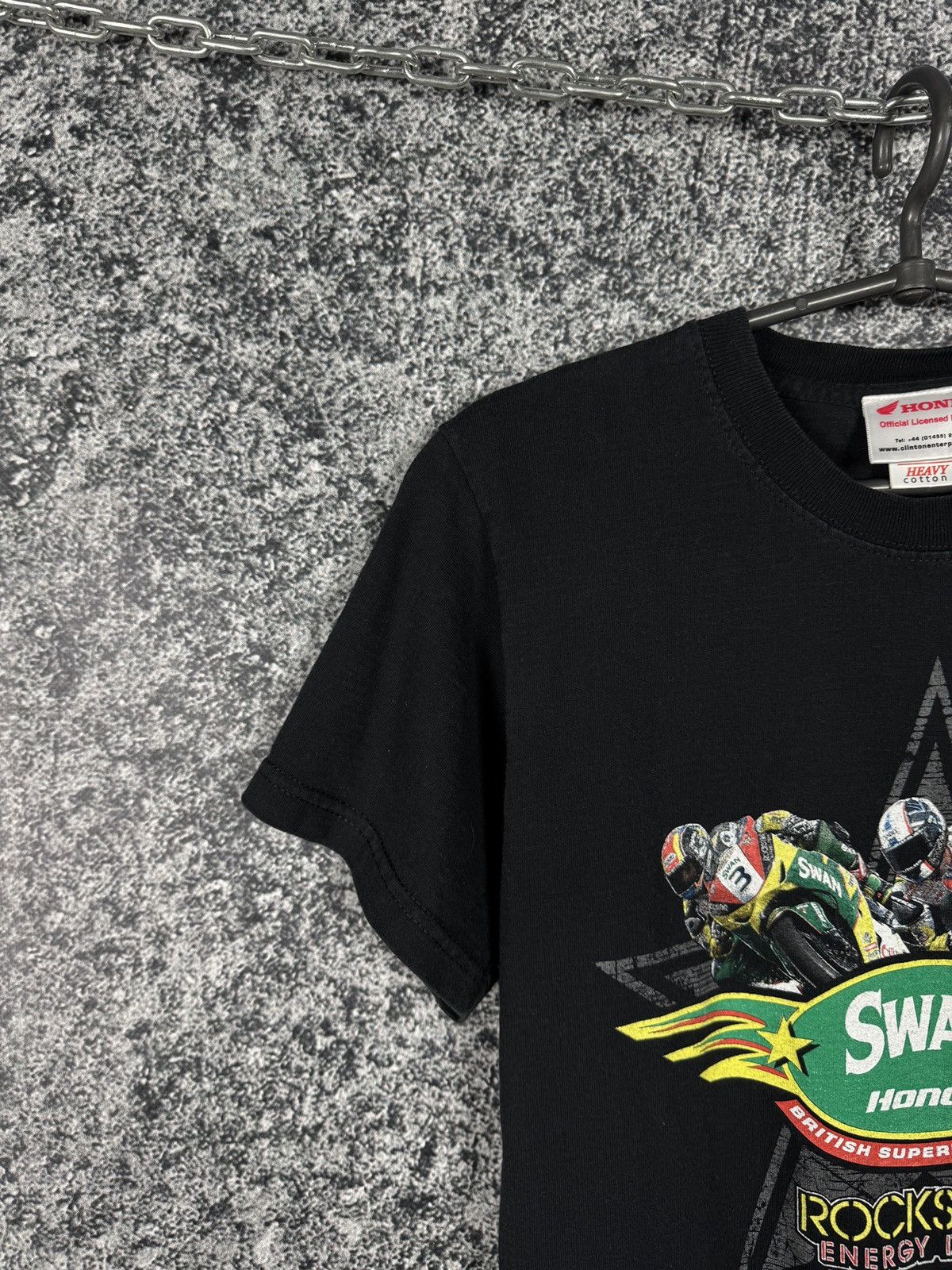 Honda Swan Honda British Superbike Team Racing Moto Tee Rockstar Size US S / EU 44-46 / 1 - 4 Thumbnail