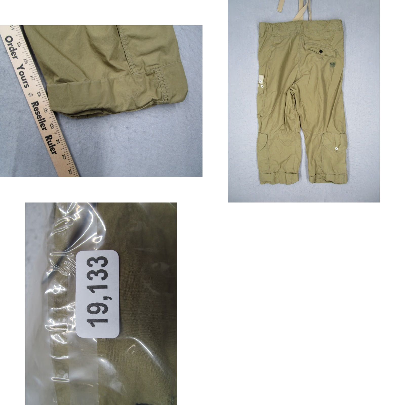 G-Star VINTAGE G-Star Women's Pants Cropped Utility Pants 22 Army Green Casual Workwear Outdoor Size 40" / US 18 - 8 Thumbnail