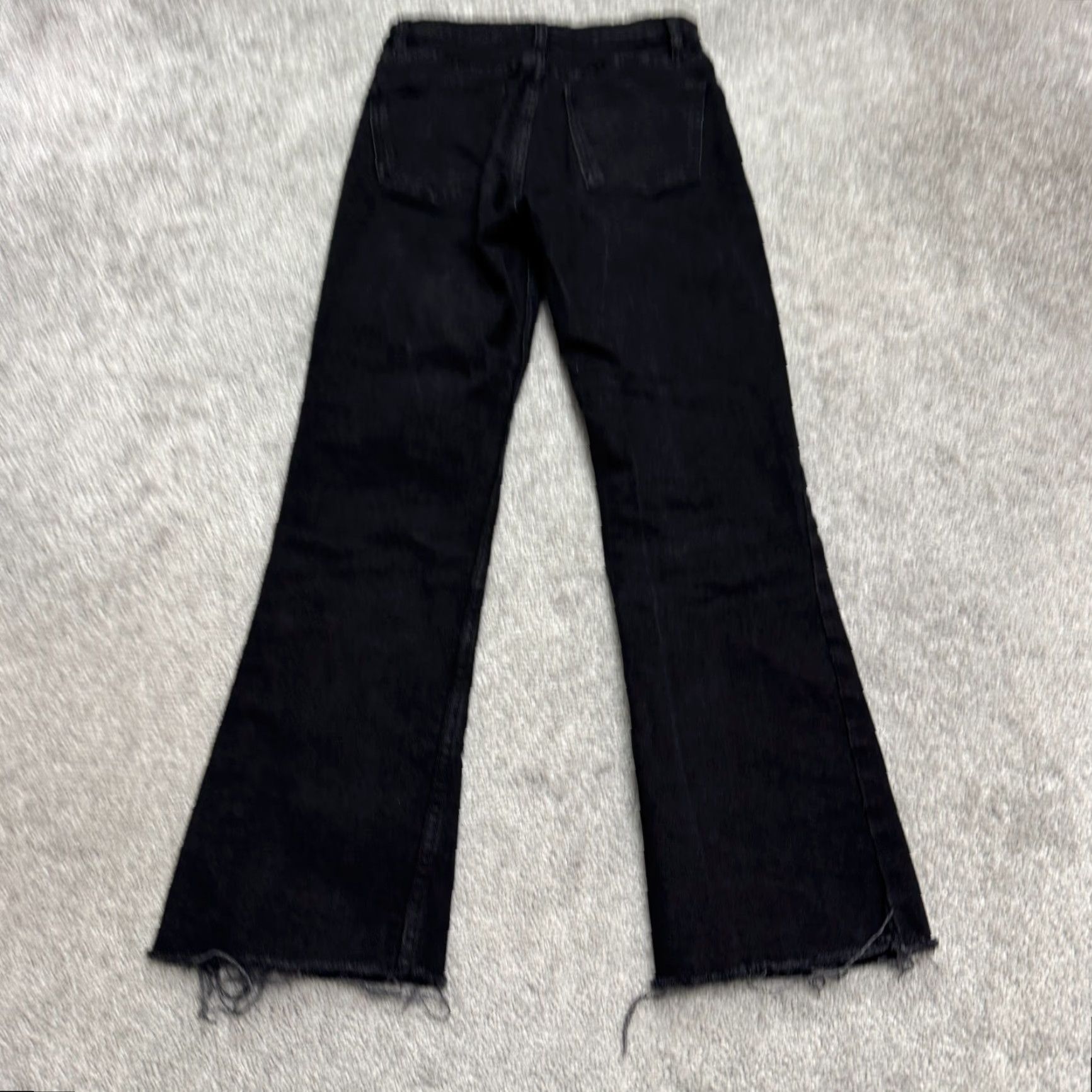 Zara Zara Jeans Womens Black Denim Wide-Leg High Rise 25x26 5-Pocket Stretch Baggy Casual City Outdoor Streetwear Size 26" / US 2 / IT 38 - 3 Thumbnail