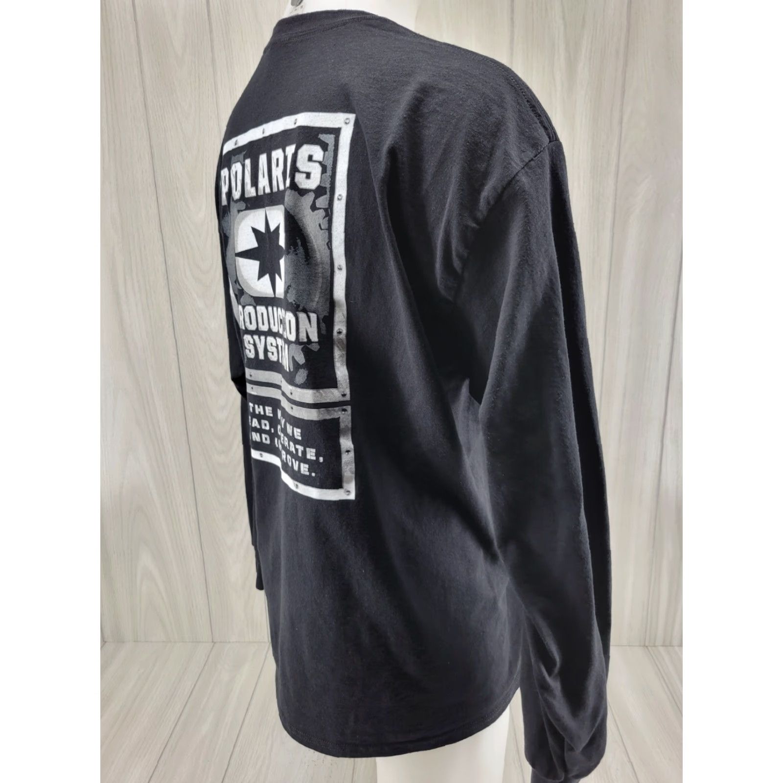 Gildan Gildan Polaris Production Systems Graphic Black Long Sleeve XL Mens T-Shirt Size US XL / EU 56 / 4 - 7 Thumbnail