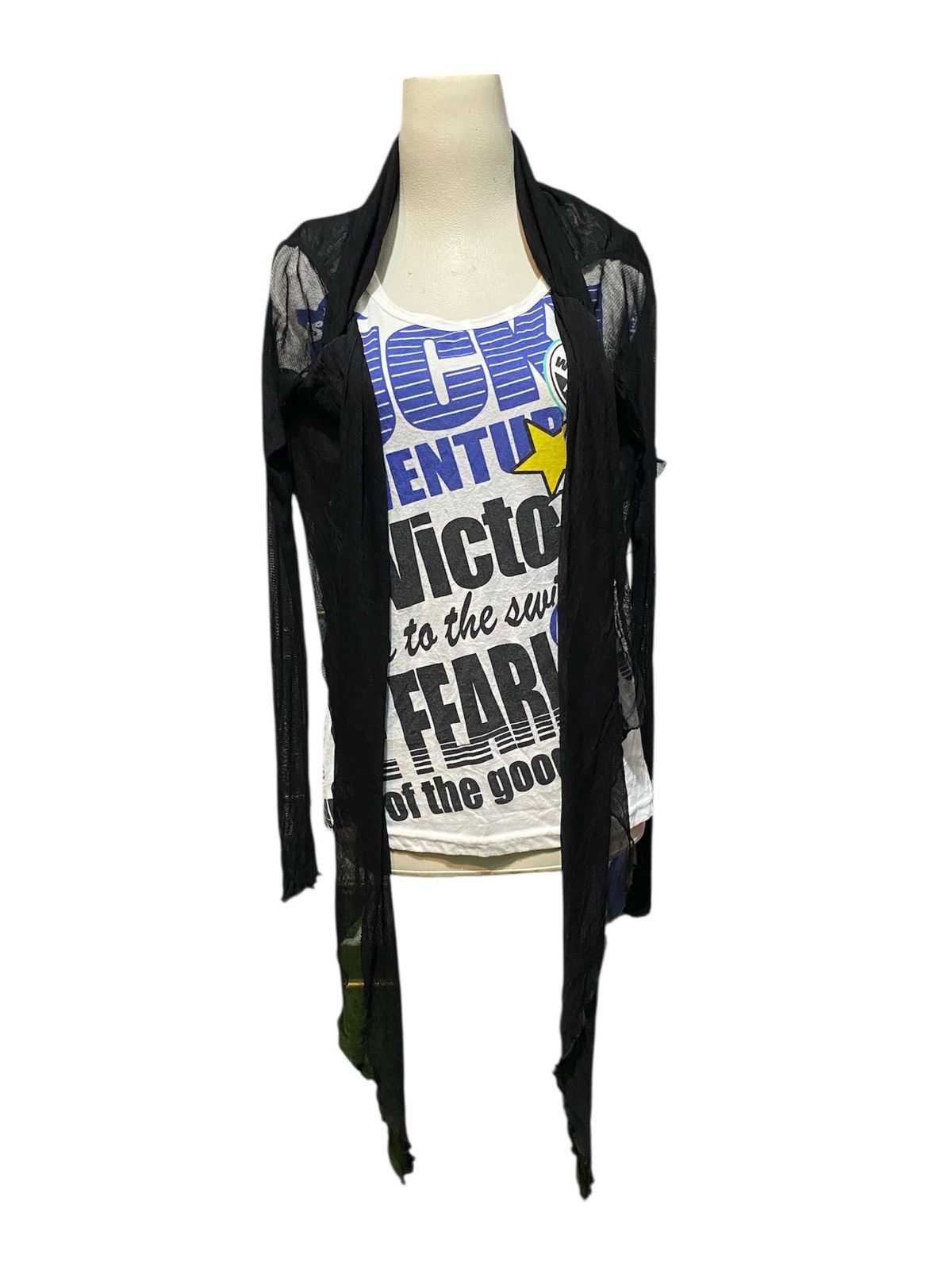 14th Addiction × Japanese Brand × Yasuyuki Ishii 🖤CARDIGAN TWIN-SET SIMONA BARBIERI GOTHIC STYLE🖤 Size US M / EU 48-50 / 2 - 1 Thumbnail