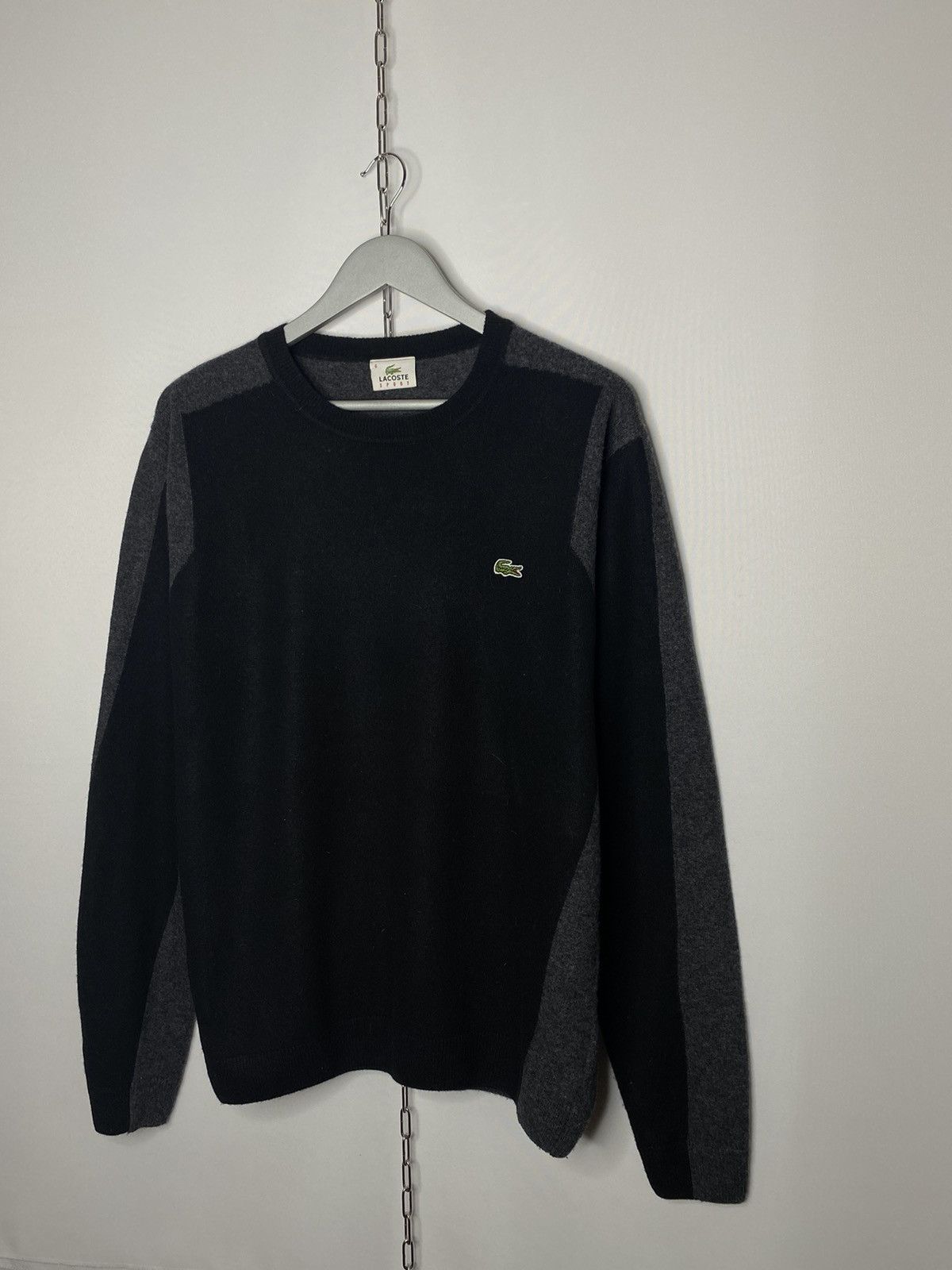 Lacoste Vintage Lacoste Sport 100% Laine Wool Sweater Jumper Size US L / EU 52-54 / 3 - 3 Thumbnail