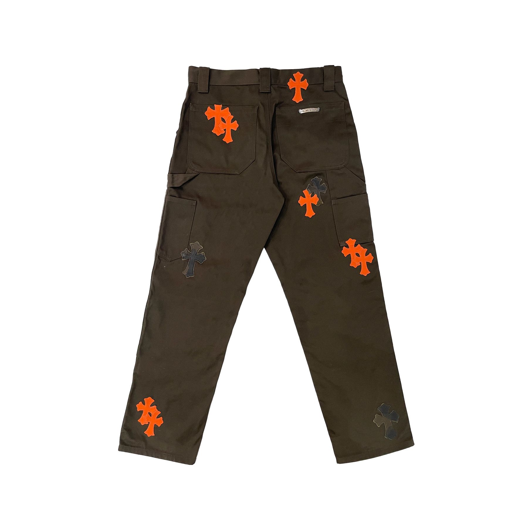 Chrome Hearts Chrome Hearts Brown Orange Cross Patch Carpenter Pants Size US 32 / EU 48 - 2 Thumbnail