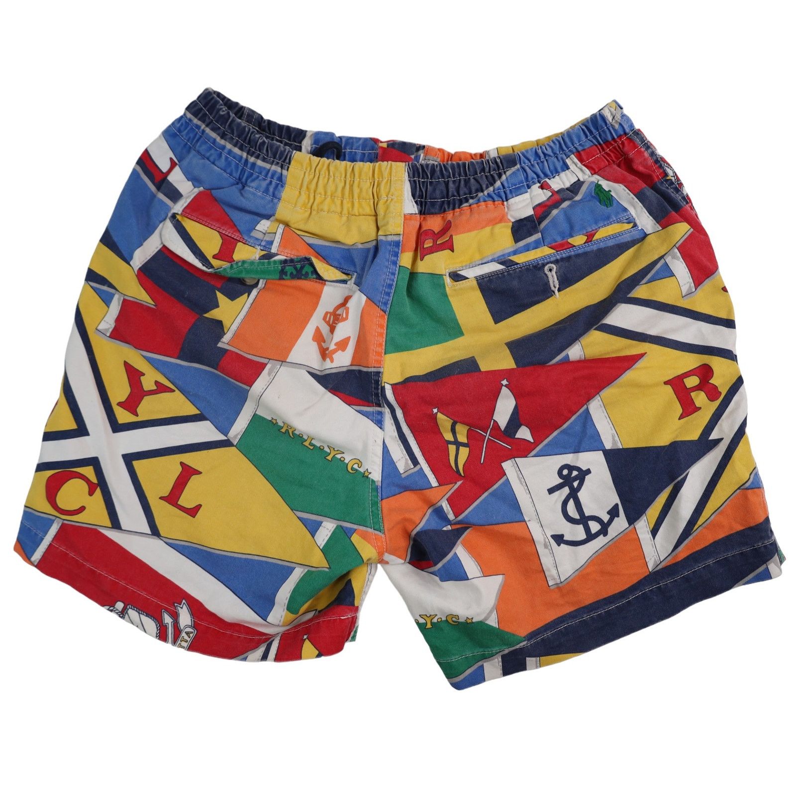 POLO RALPH LAUREN / ポロラルフローレン SAILING FLAG SHORTS Polo Ralph Lauren Short 30 Blue Navy Embroider Nautical Flag