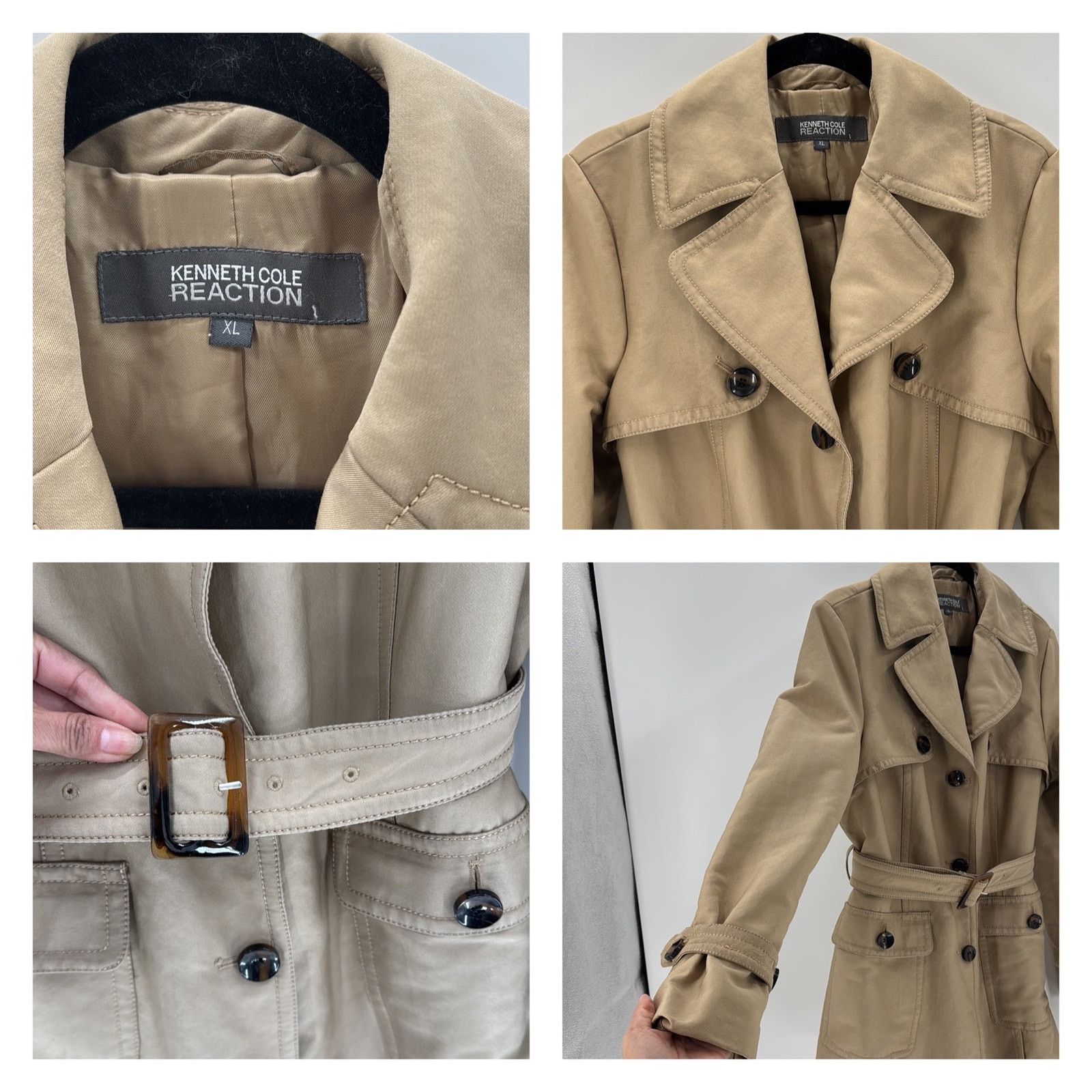 Kenneth Cole Kenneth Cole water resistant khaki heavy trench coat sz XL Size XL / US 12-14 / IT 48-50 - 4 Thumbnail