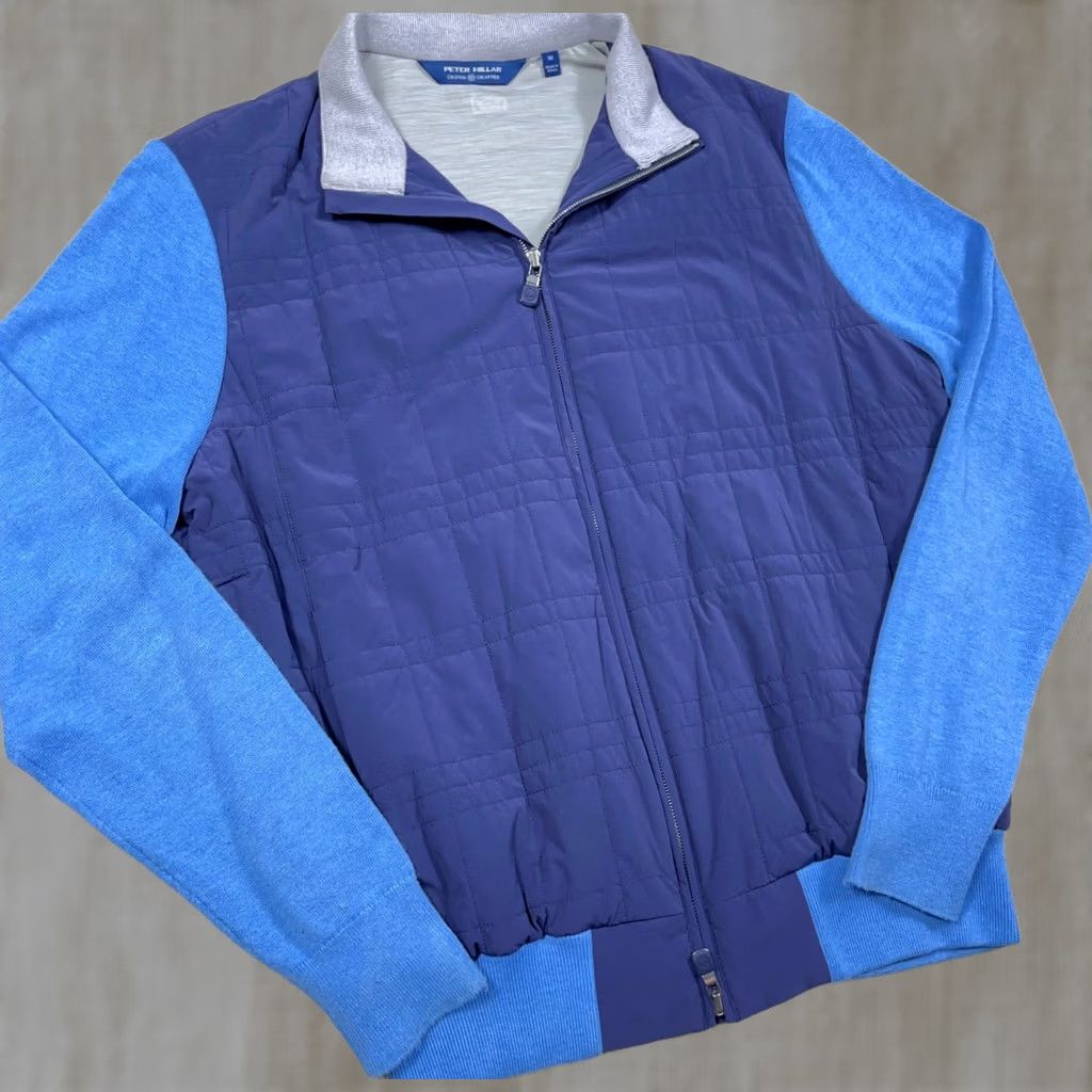 Peter Millar Peter Millar Stealth Light Jacket Men M Blue Quilted Full Zip Crown Size US M / EU 48-50 / 2 - 1 Thumbnail