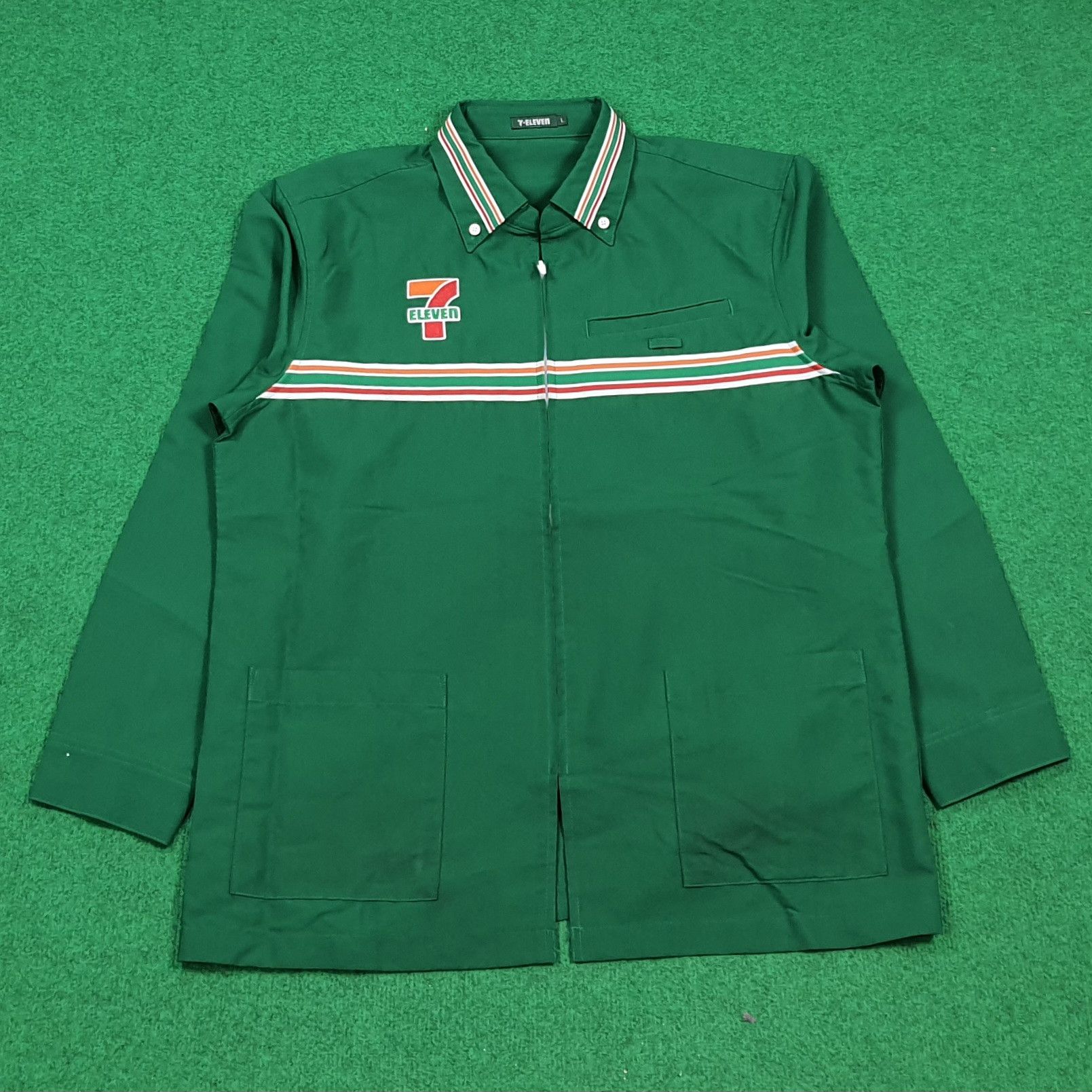 Japanese Brand Vintage 7-Eleven Japan Worker Uniform Zipper Jacket E1A23 Size US M / EU 48-50 / 2 - 1 Thumbnail