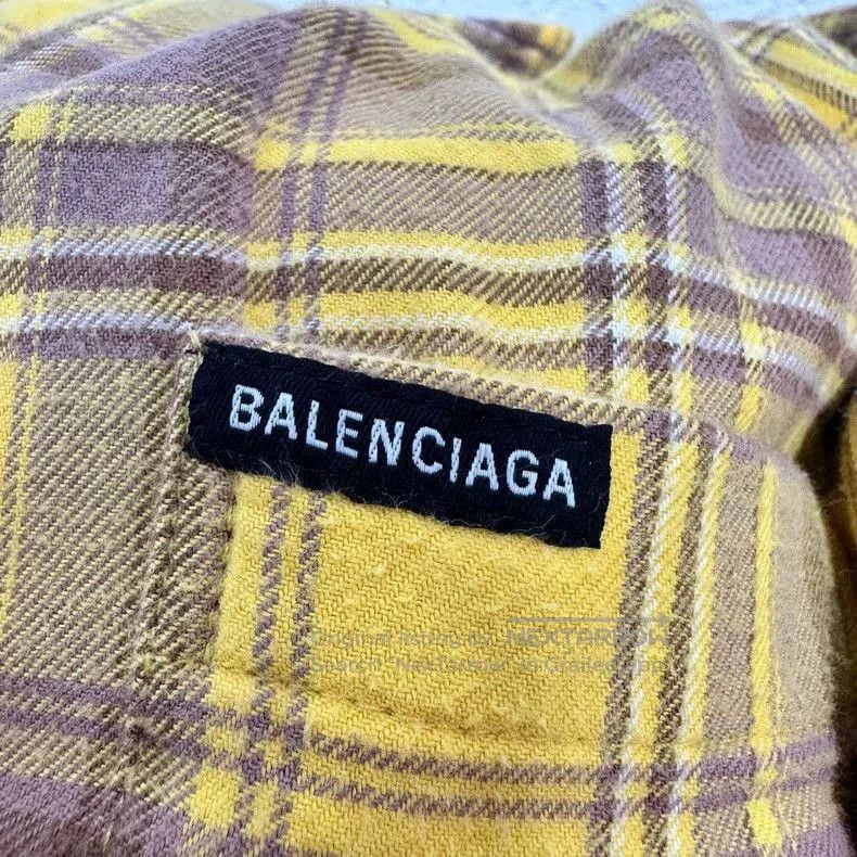 Balenciaga Balenciaga Yellow Plaid Cotton Shirt Jacket. Size US M / EU 48-50 / 2 - 4 Thumbnail