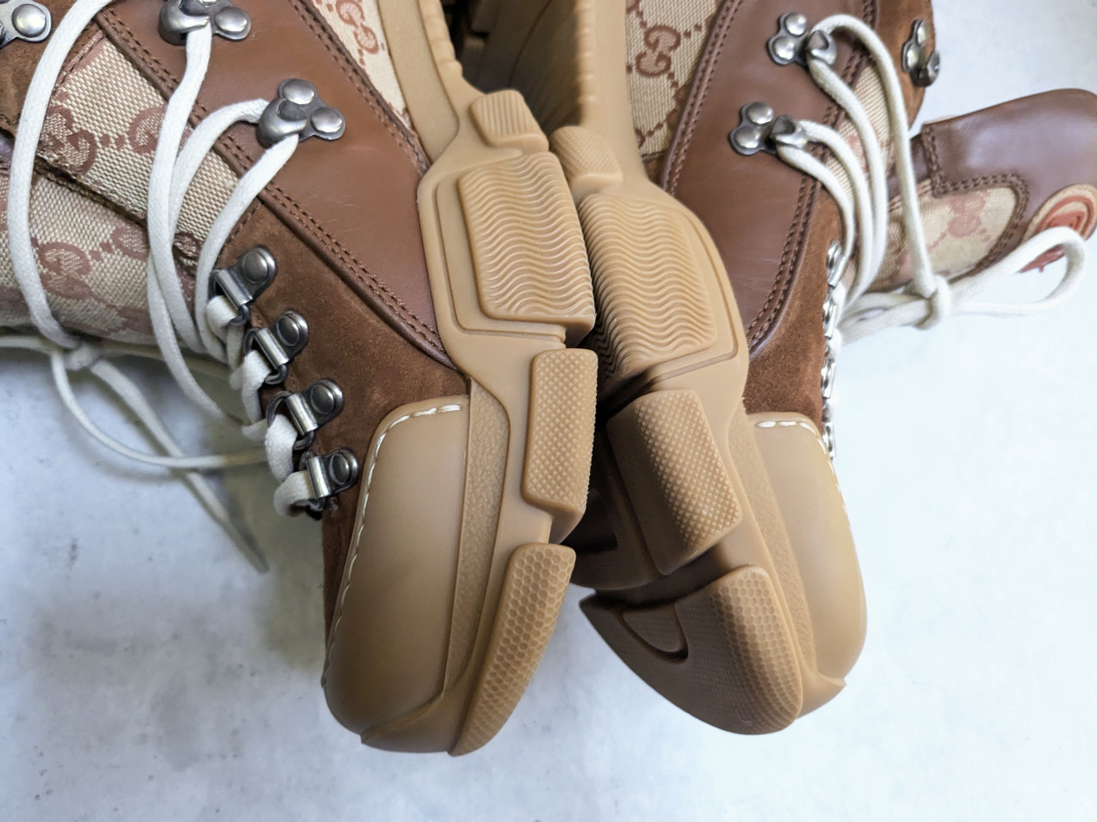 Gucci Gucci Flashtrek Sneakers Brown Monogram Logo GG 9.5 Size US 9.5 / EU 42-43 - 14 Thumbnail