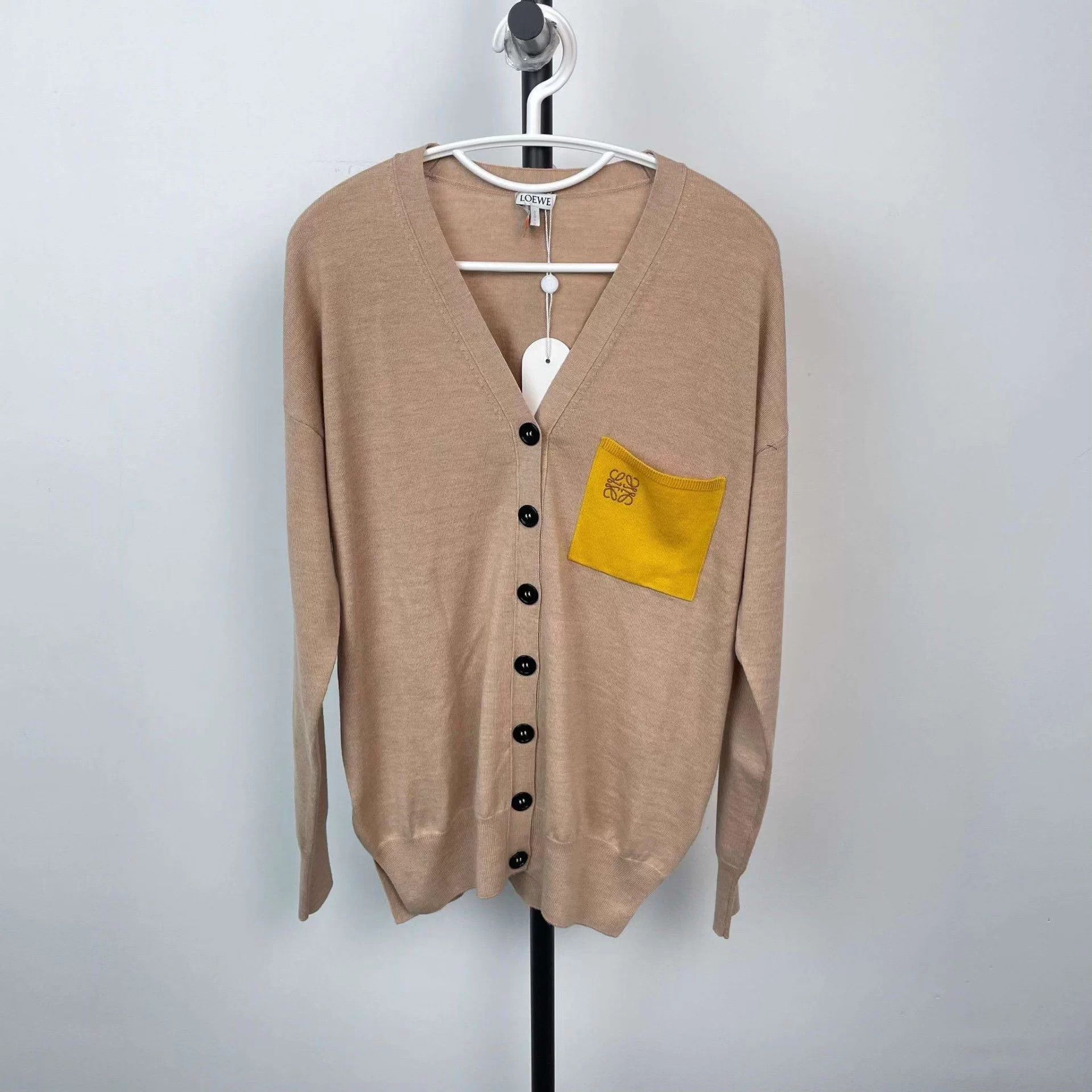 Loewe Embroidered Logo Pocket Cardigan XS