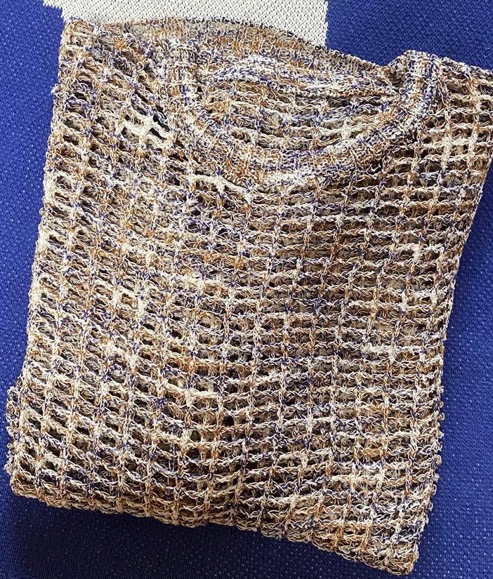 Japanese Brand × Vintage Outdoor retro crochet gradient knit sweater shirt knitwear Size US M / EU 48-50 / 2 - 7 Thumbnail