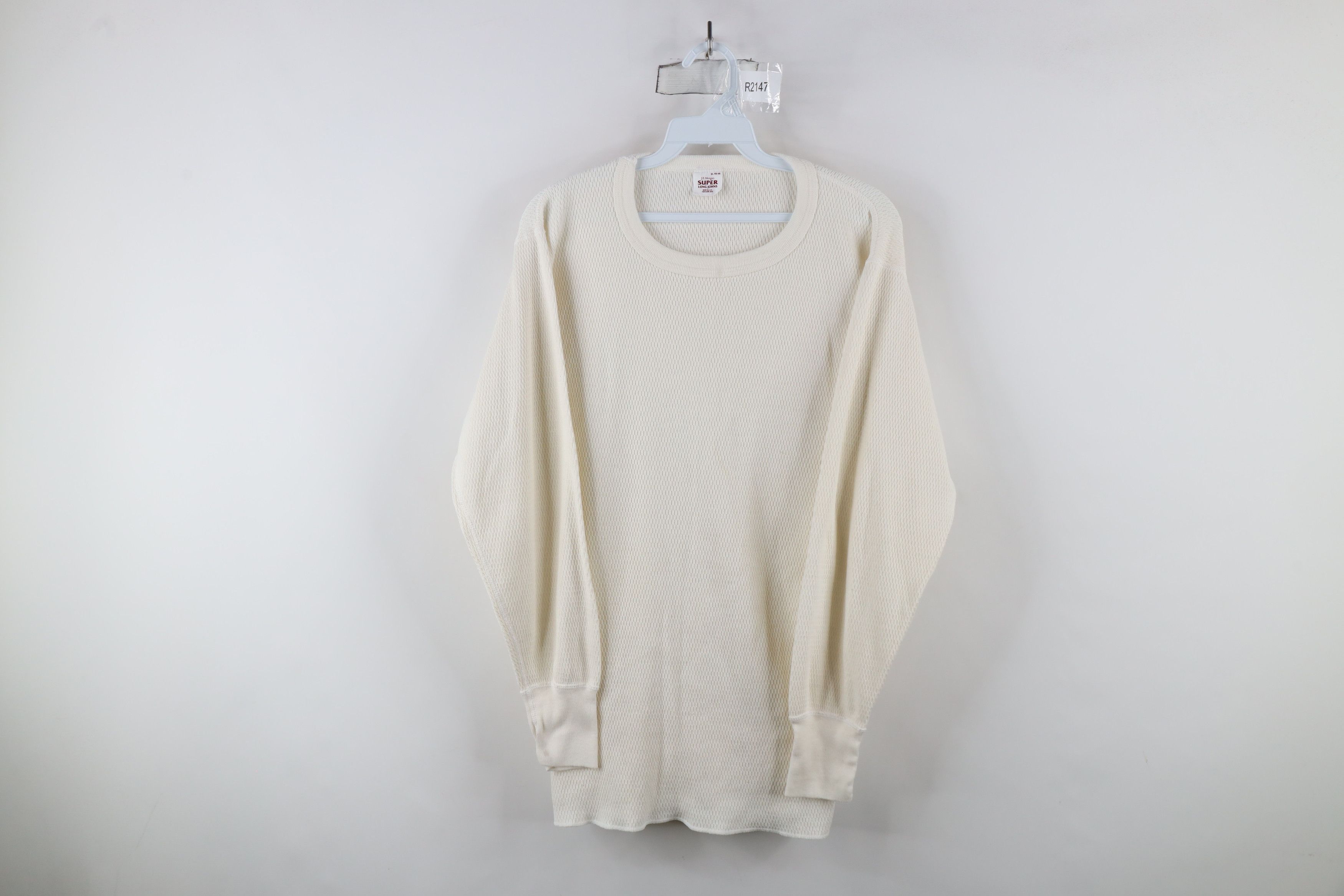 Vintage Vintage 70s Streetwear Waffle Knit Long Sleeve T-Shirt USA Size US XL / EU 56 / 4 - 1 Thumbnail