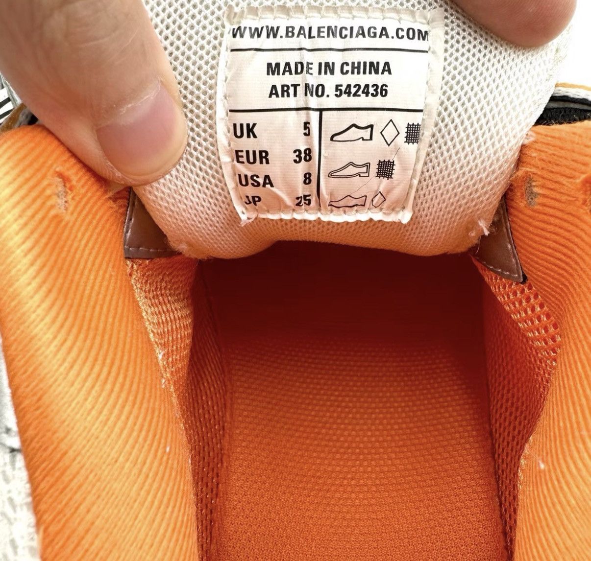 Balenciaga Balenciaga Track White Orange Dad Sneakers K12 Size US 8 / IT 38 - 5 Thumbnail