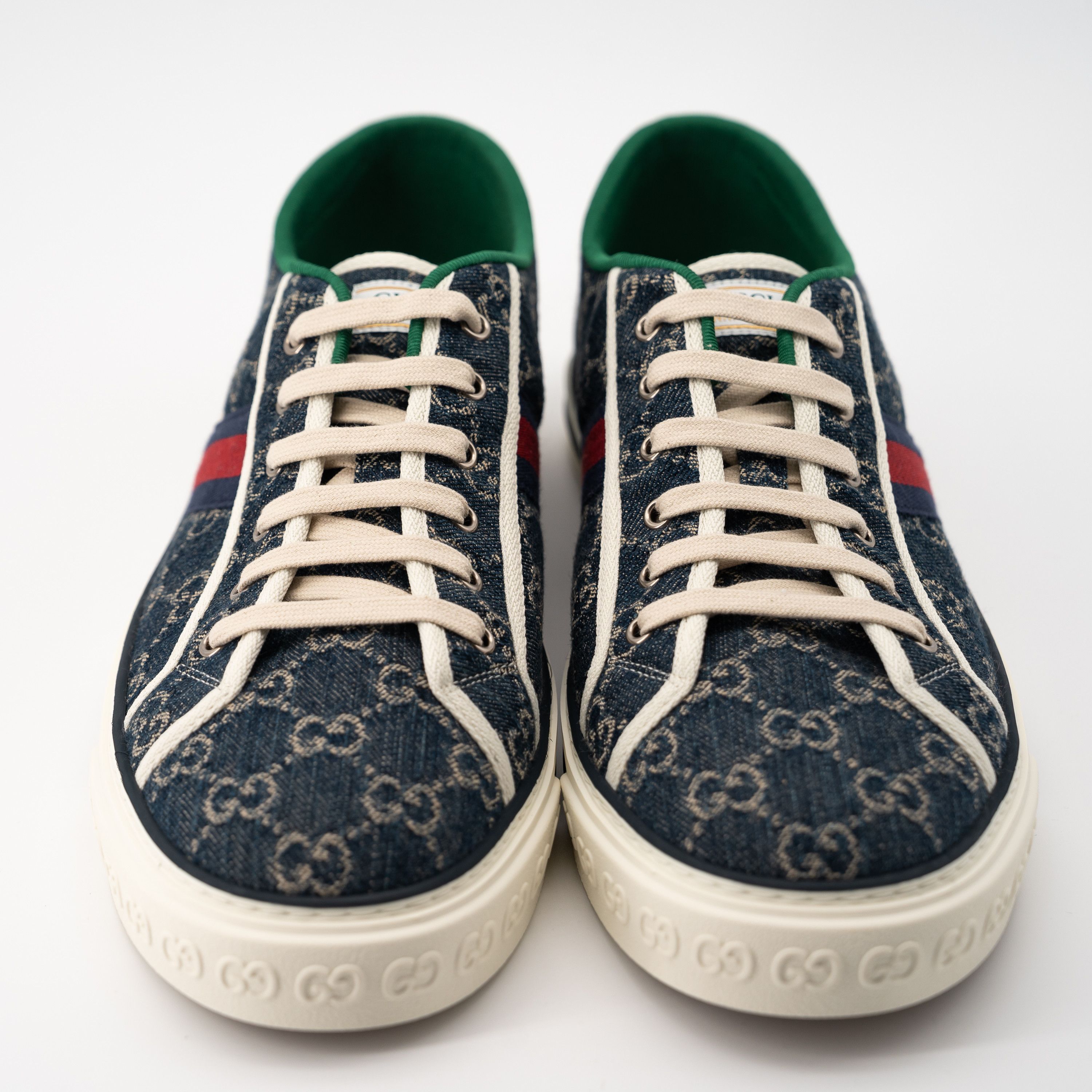 Gucci size 14.5G - Gucci Tennis Denim Sneakers GG print Size US 15 / EU 48 - 2 Thumbnail