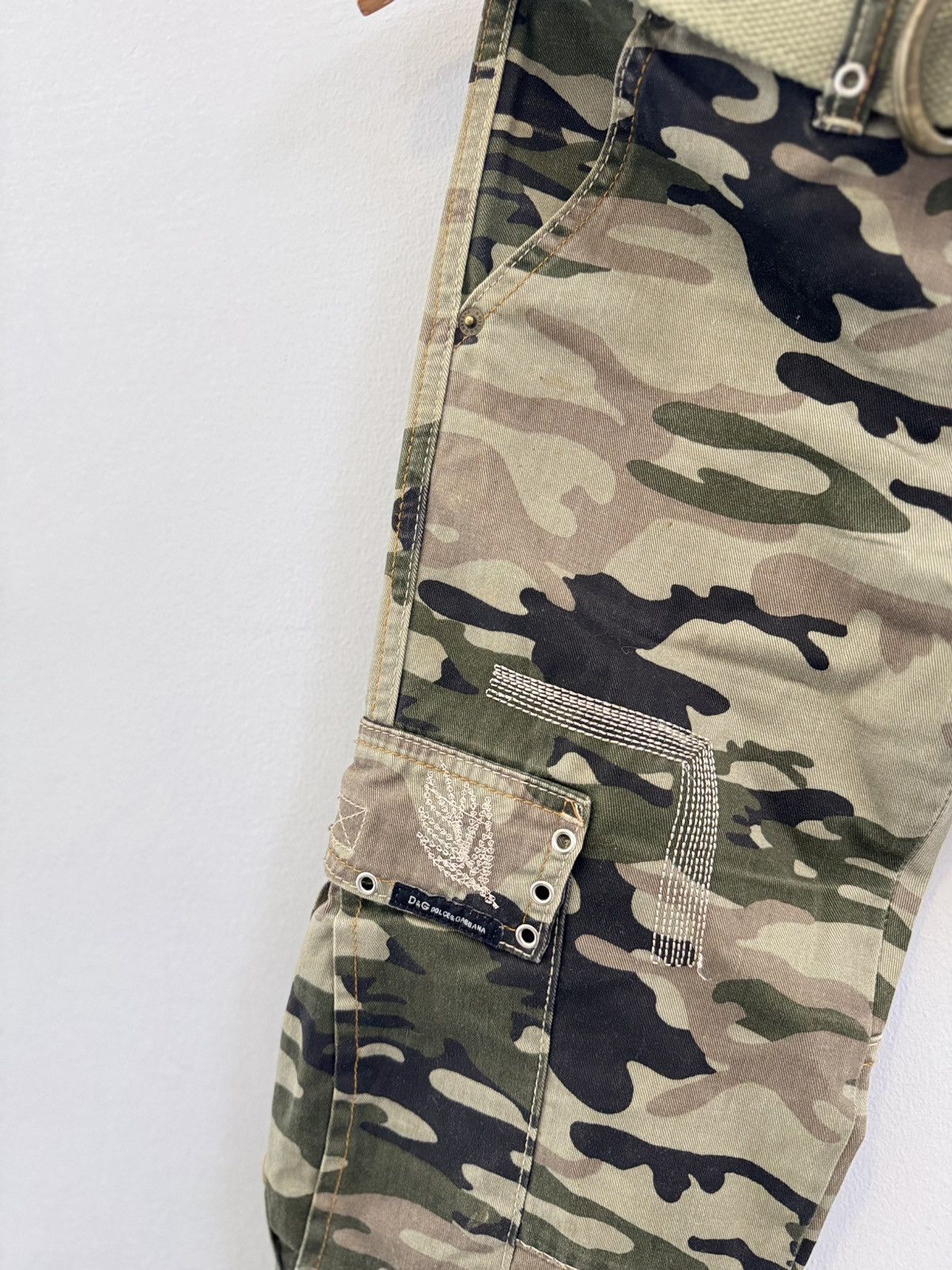 Japanese Brand Distressed Jeans Cargo Military Pants Dolce & Gabbana Y2K Size 26" / US 2 / IT 38 - 3 Thumbnail