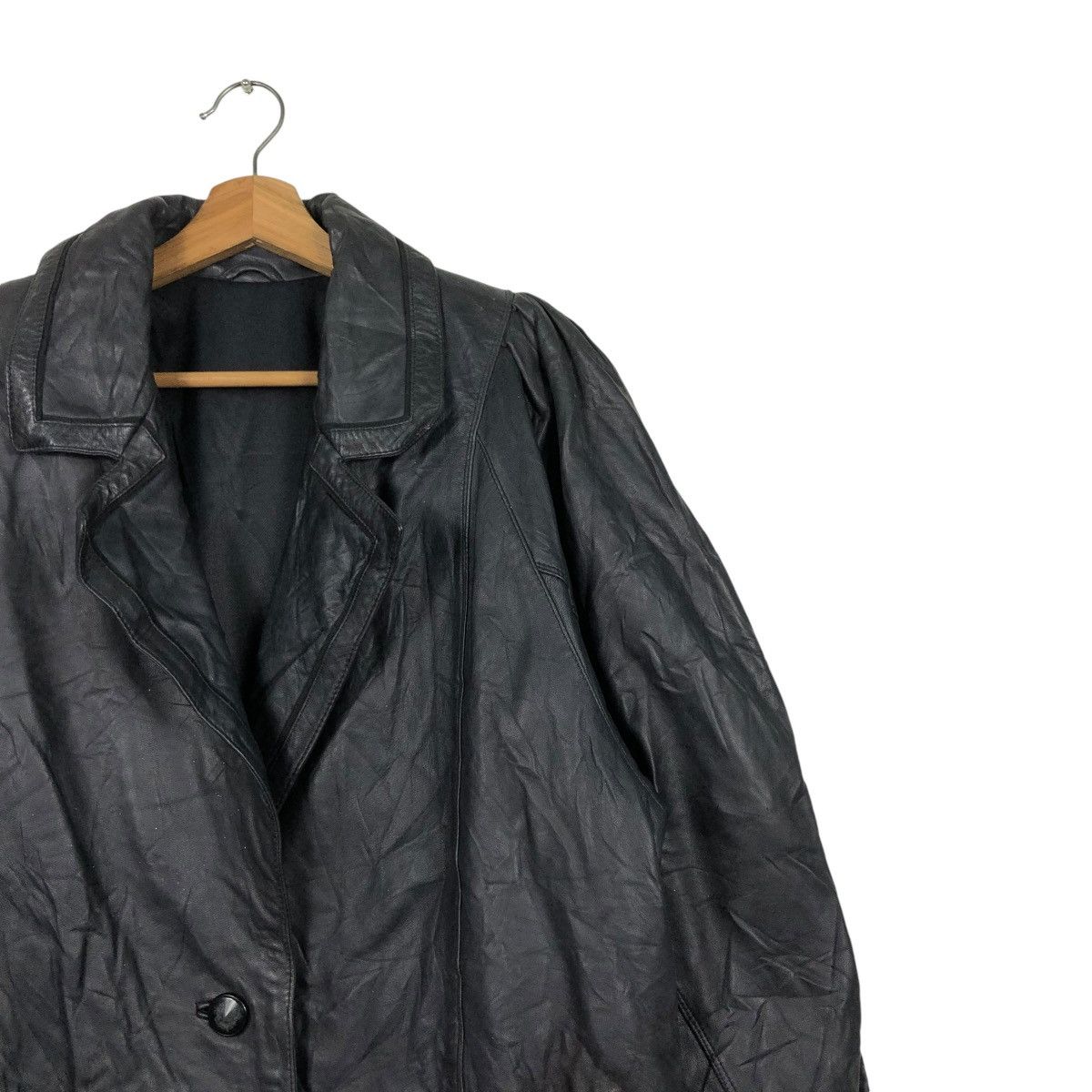 Japanese Brand 🔥VINTAGE GENUINE LEATHER JACKET DOUBLE BREAST OJATTI ITALY Size US M / EU 48-50 / 2 - 8 Thumbnail