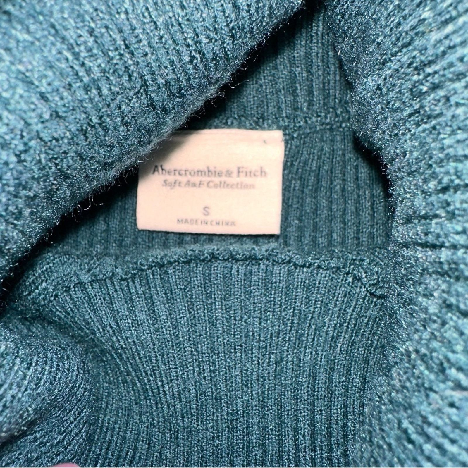 Abercrombie & Fitch Abercrombie & Fitch Emerald Green Turtleneck Bodysuit Size S / US 4 / IT 40 - 7 Thumbnail